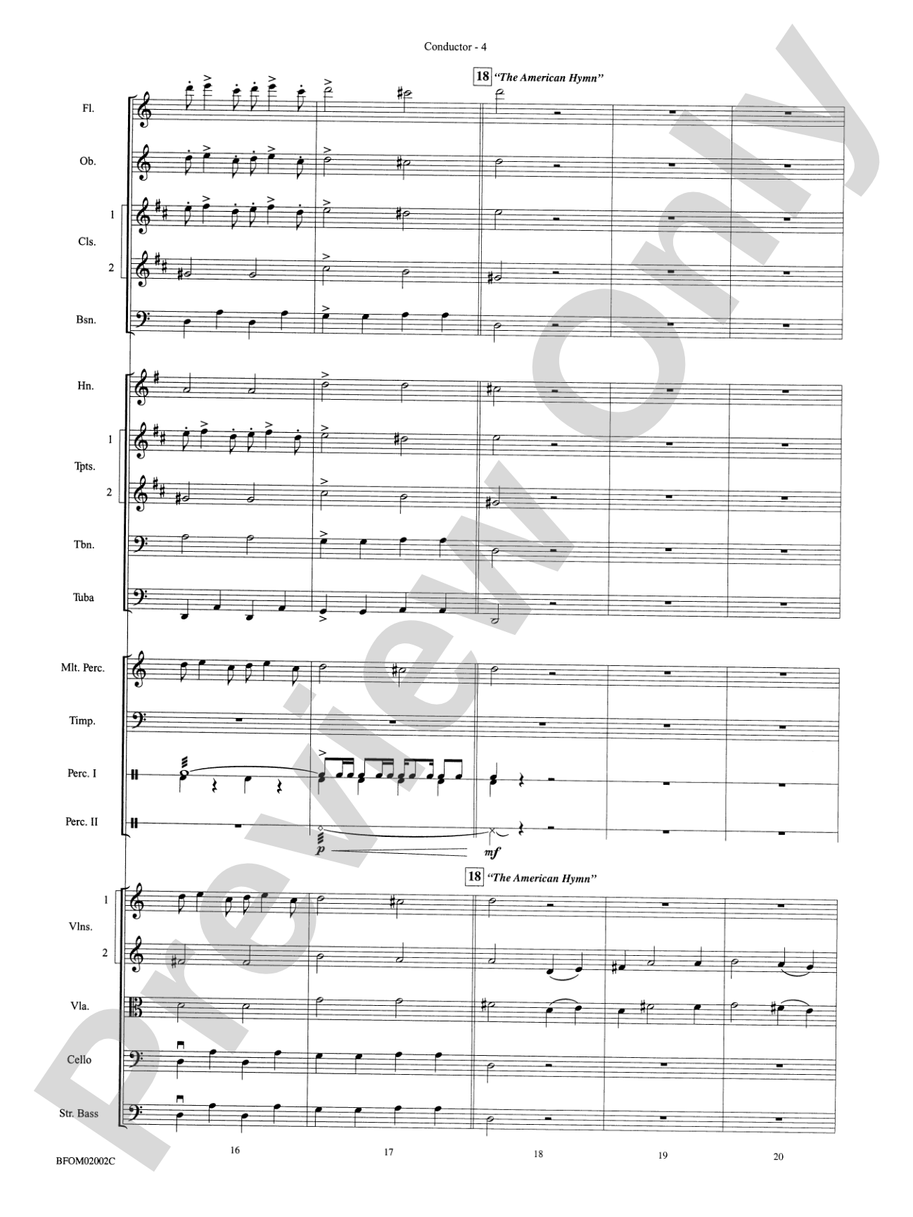 Patriotic Bits & Pieces (based on Favorite American Themes): Full Orchestra Conductor Score & Parts