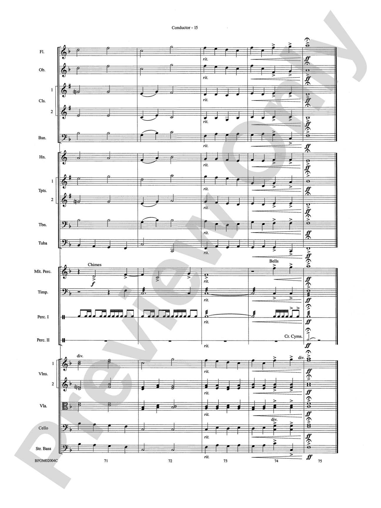 To Reap the Blessings of Freedom (A Medley of Hymns of the United States Armed Forces): Full Orchestra Conductor Score & Parts