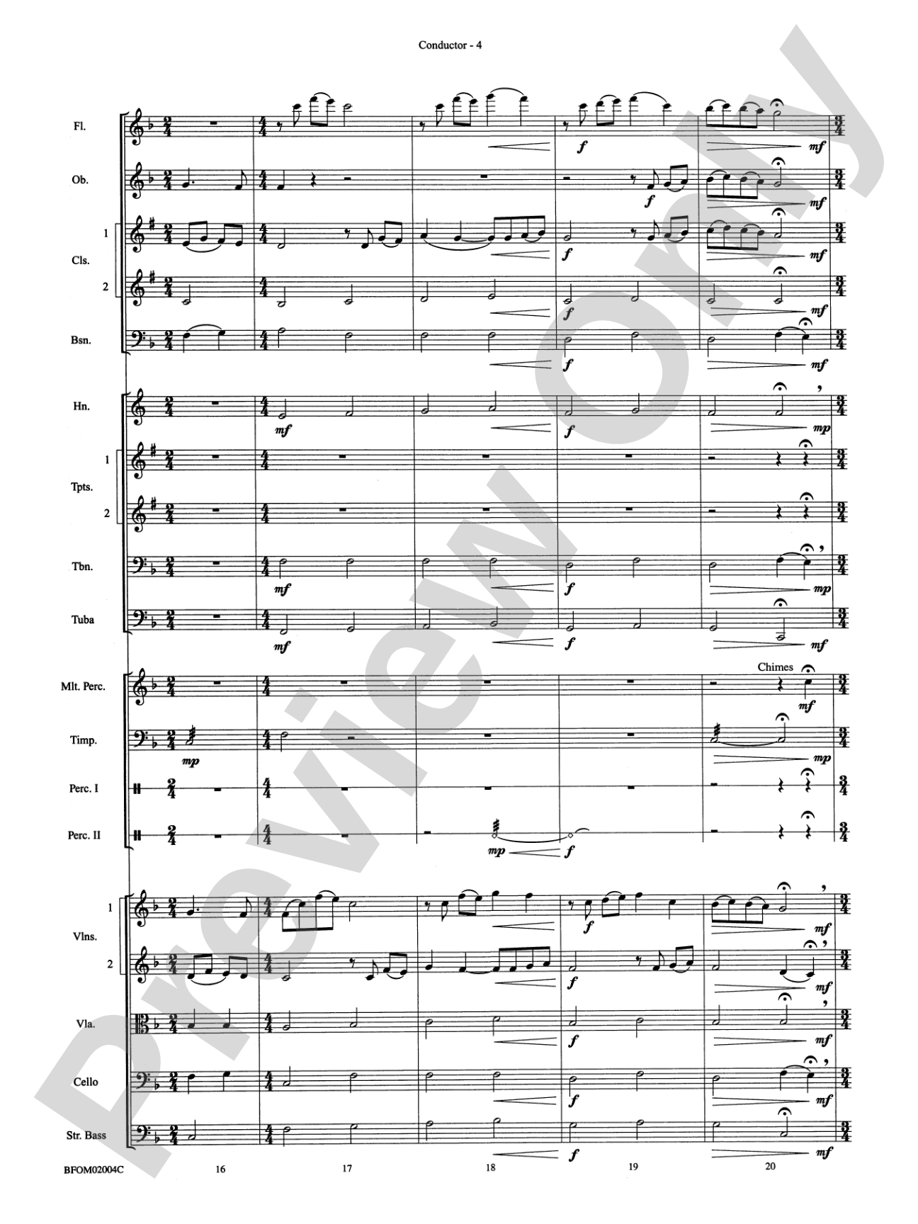 To Reap the Blessings of Freedom (A Medley of Hymns of the United States Armed Forces): Full Orchestra Conductor Score & Parts