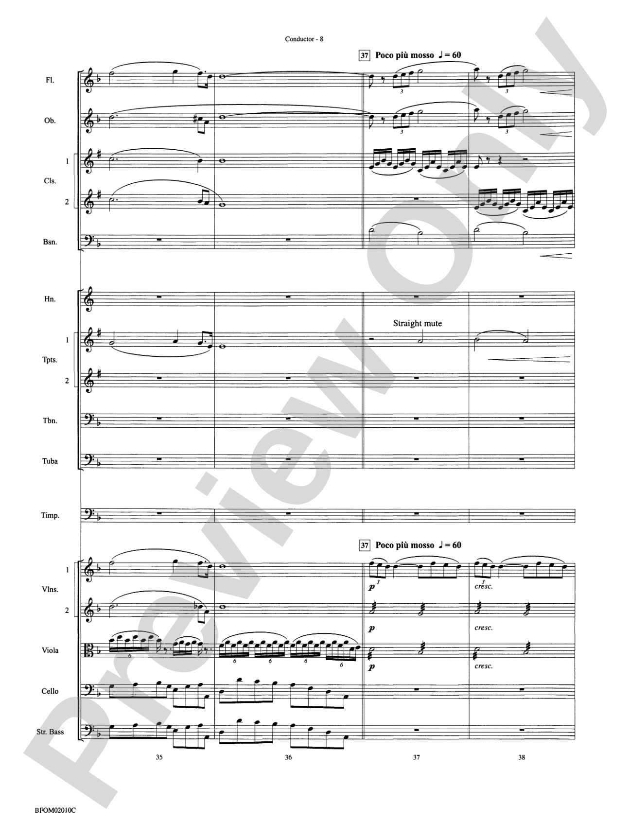 Largo ("Going Home" from the New World Symphony): Full Orchestra Conductor Score & Parts