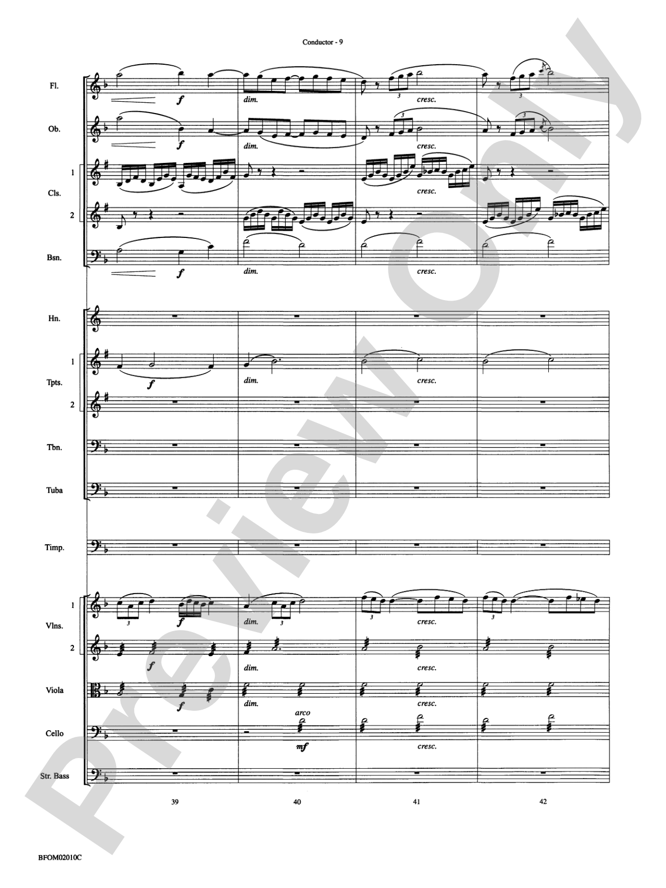 Largo ("Going Home" from the New World Symphony): Full Orchestra Conductor Score & Parts