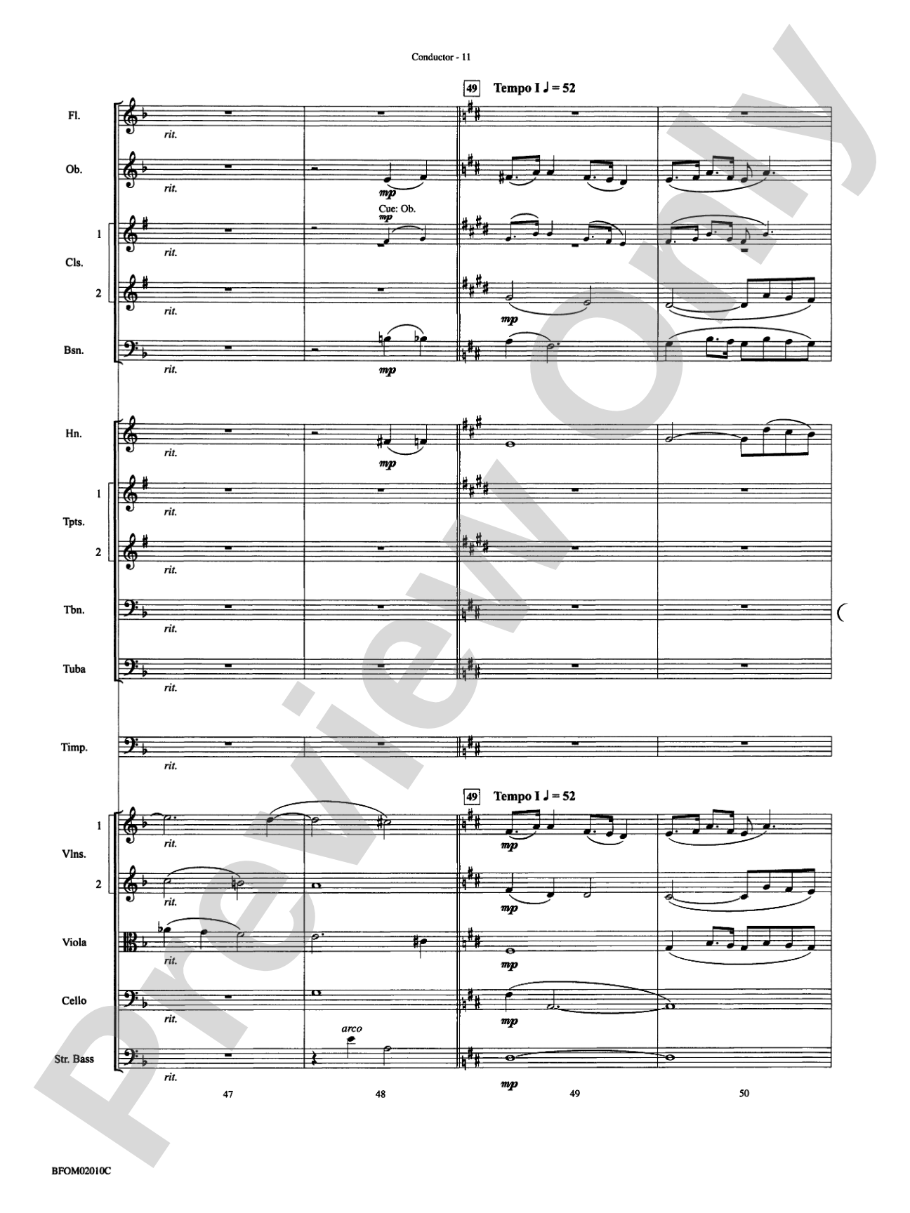 Largo ("Going Home" from the New World Symphony): Full Orchestra Conductor Score & Parts