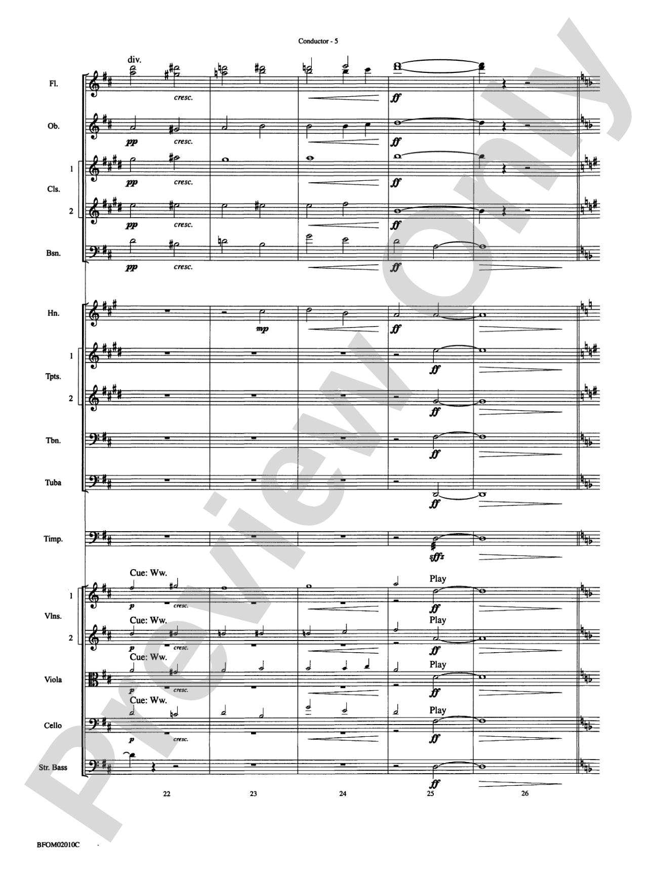 Largo ("Going Home" from the New World Symphony): Full Orchestra Conductor Score & Parts