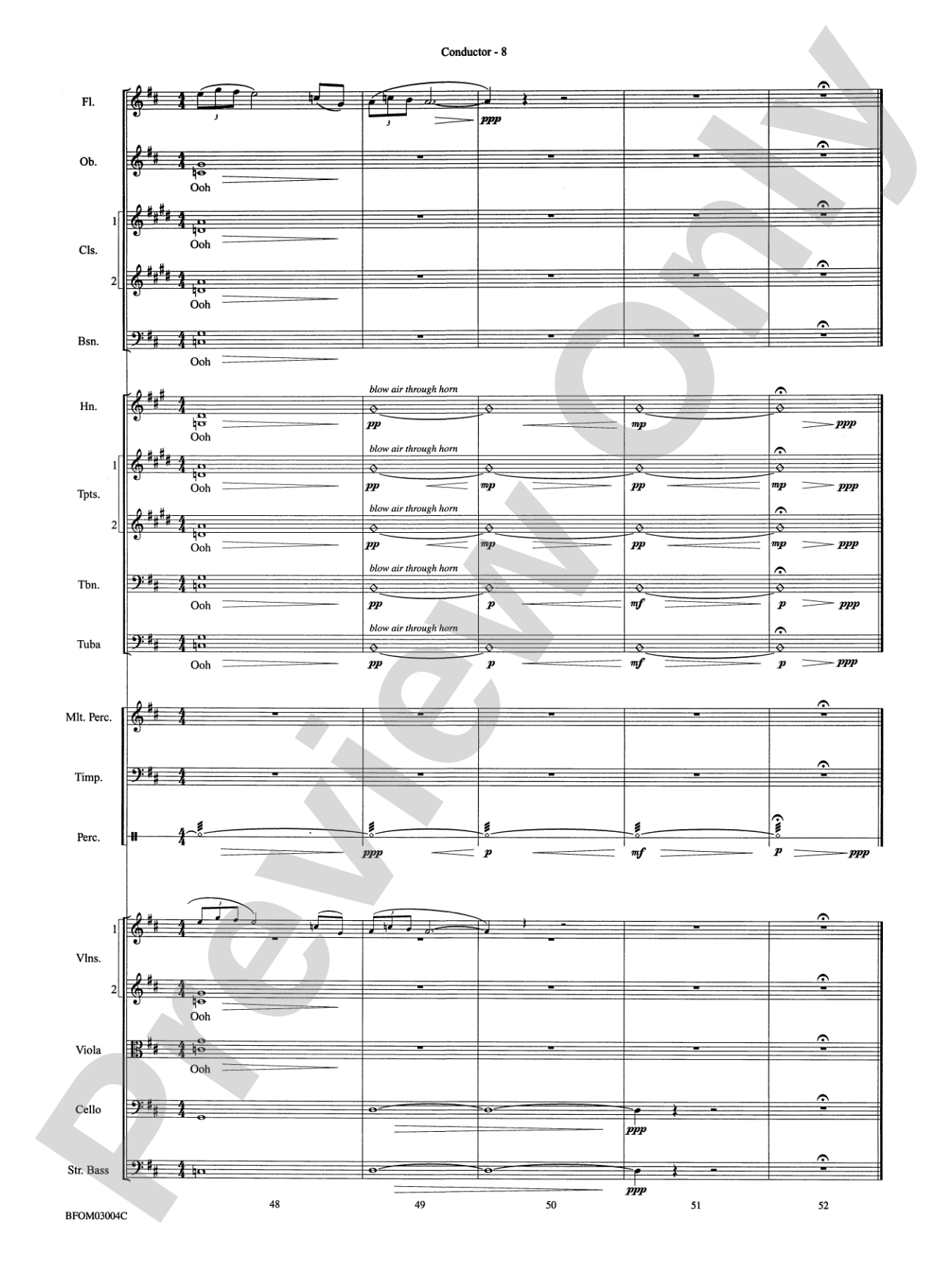 In the Fading Light of Autumn: Full Orchestra Conductor Score & Parts