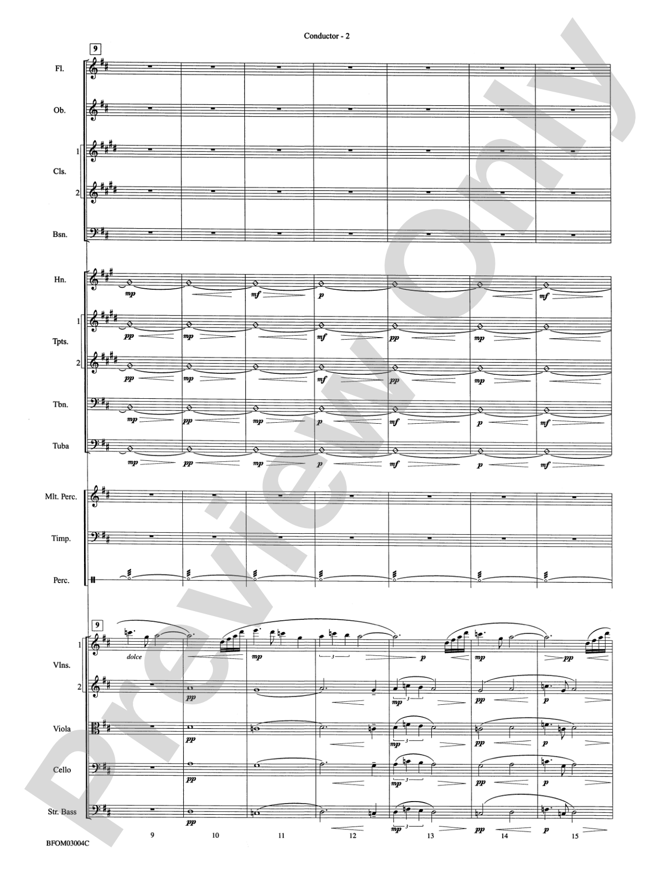 In the Fading Light of Autumn: Full Orchestra Conductor Score & Parts