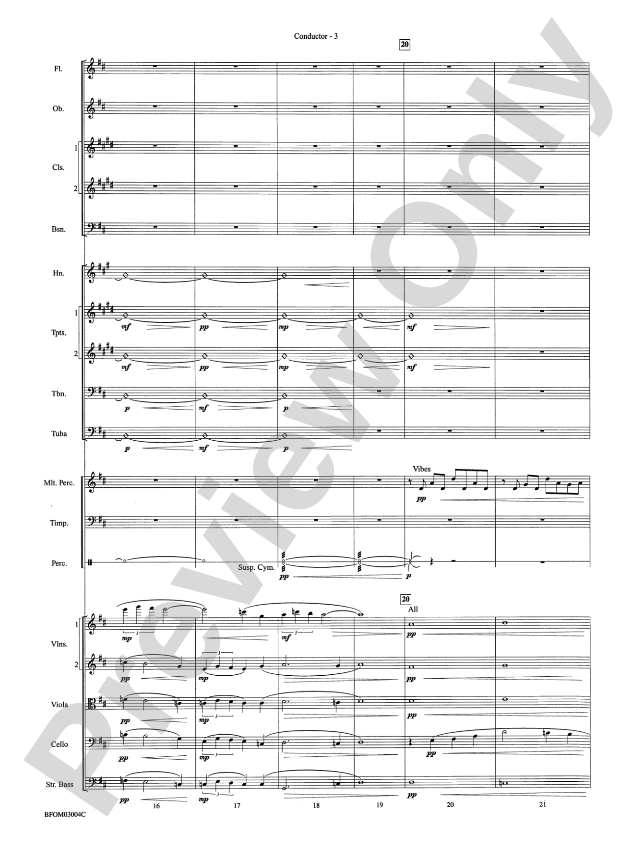In the Fading Light of Autumn: Full Orchestra Conductor Score & Parts