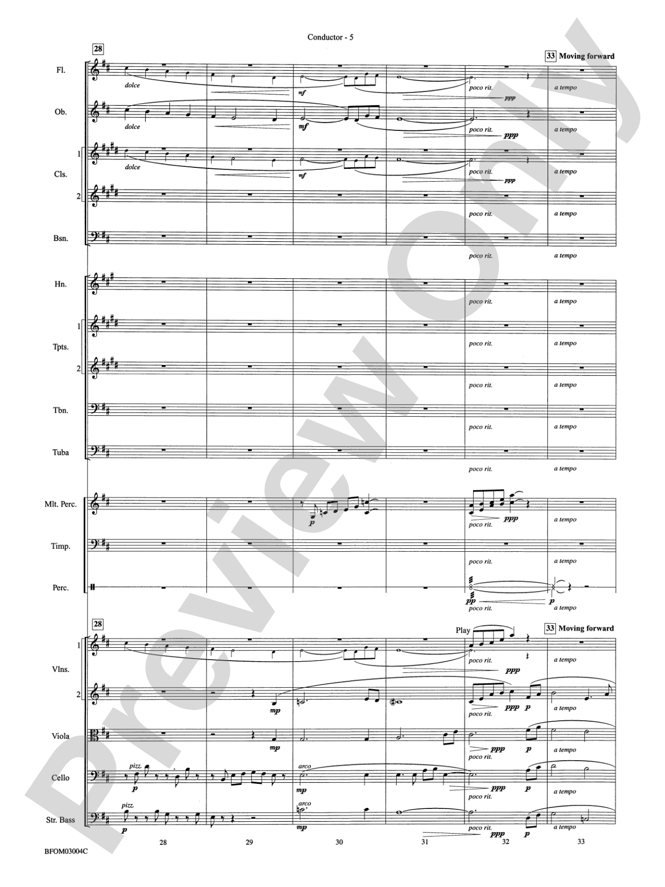 In the Fading Light of Autumn: Full Orchestra Conductor Score & Parts