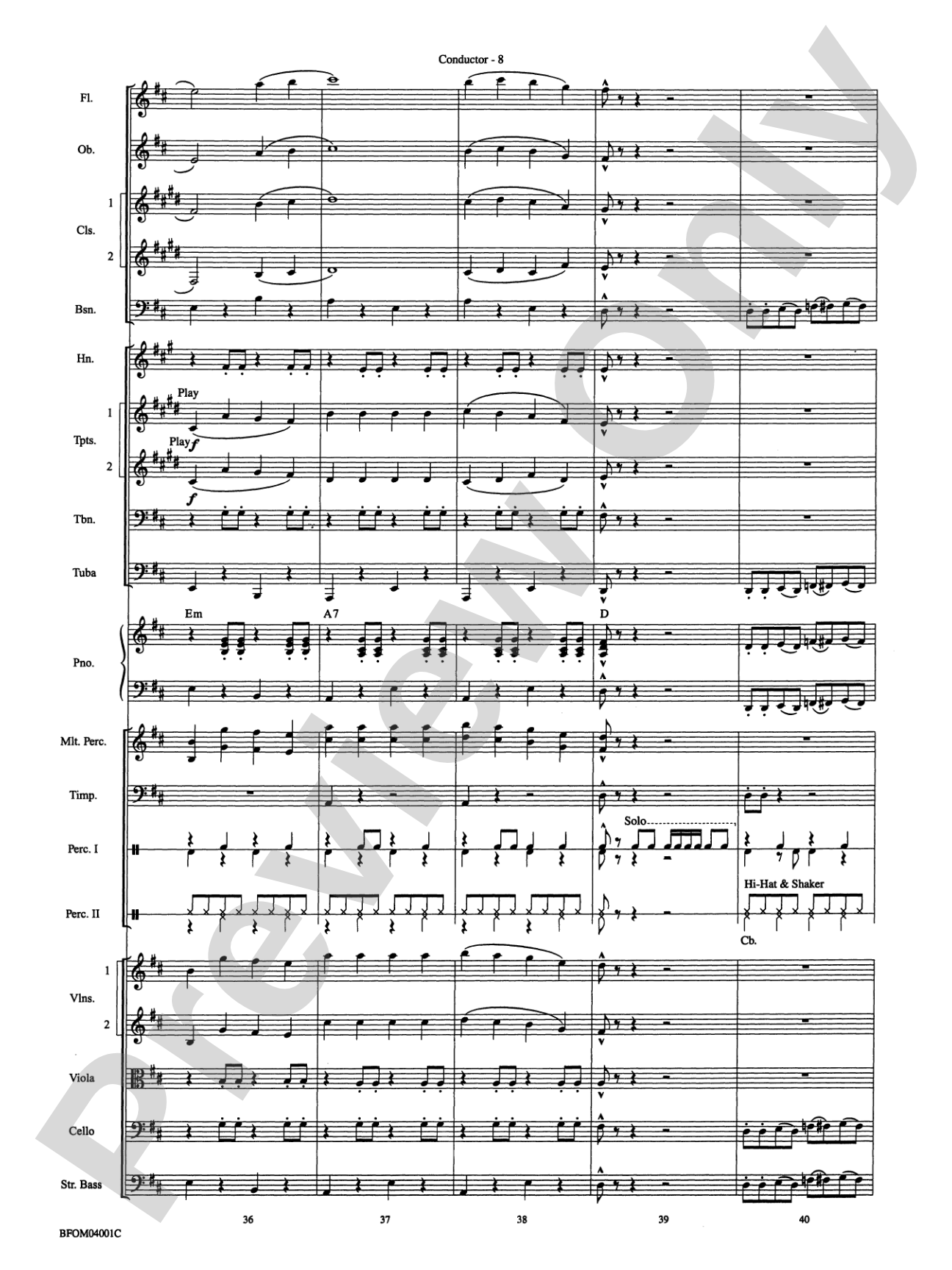 Rock the Bells: Full Orchestra Conductor Score & Parts