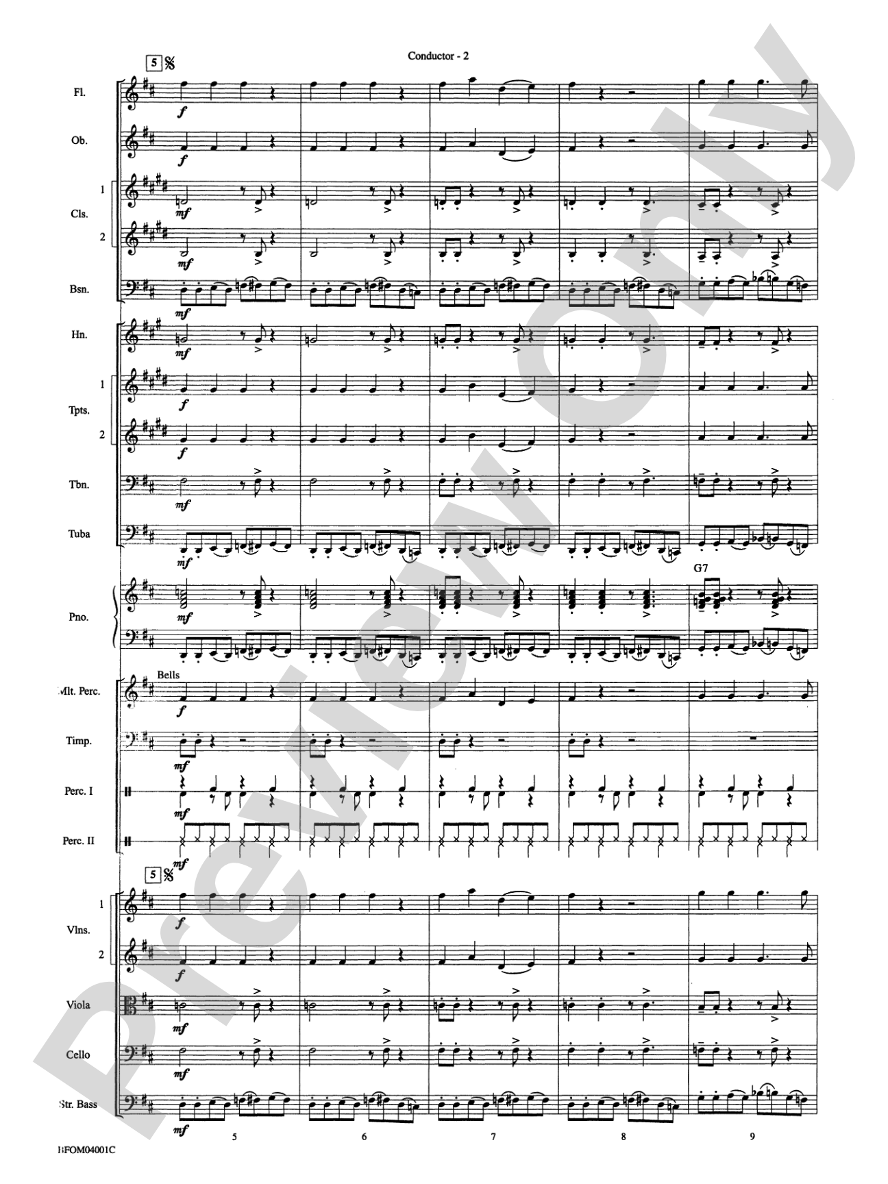 Rock the Bells: Full Orchestra Conductor Score & Parts
