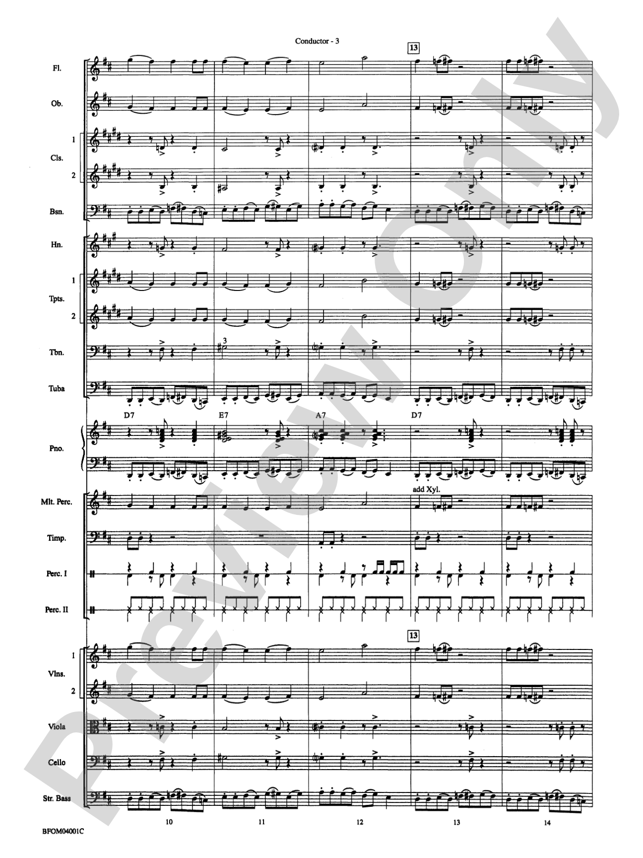 Rock the Bells: Full Orchestra Conductor Score & Parts