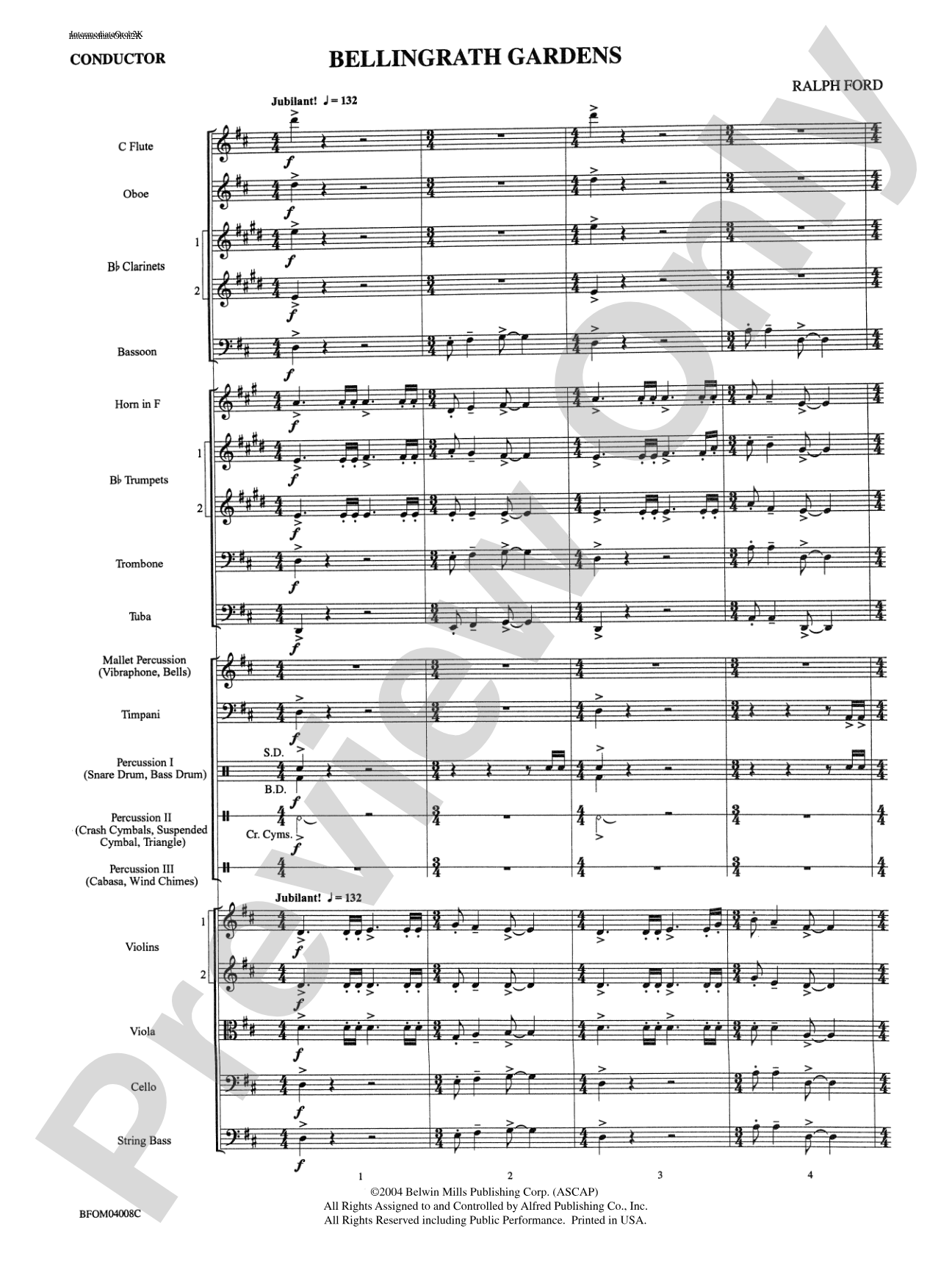 Bellingrath Gardens: Full Orchestra Conductor Score & Parts