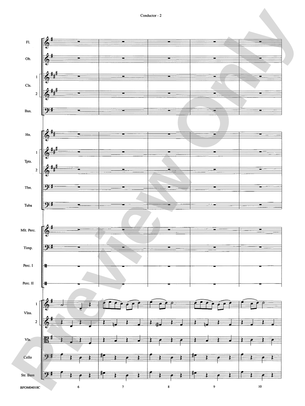 Norwegian Dance No. 2: Full Orchestra Conductor Score & Parts