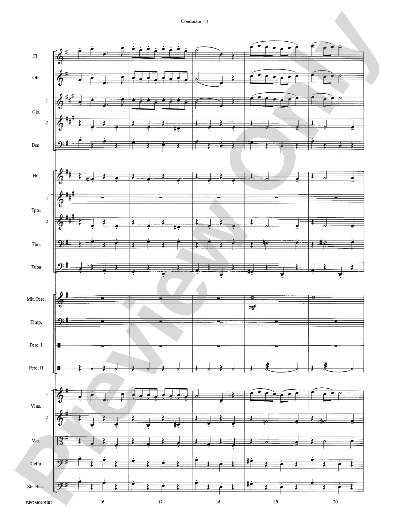 Norwegian Dance No. 2: Full Orchestra Conductor Score & Parts