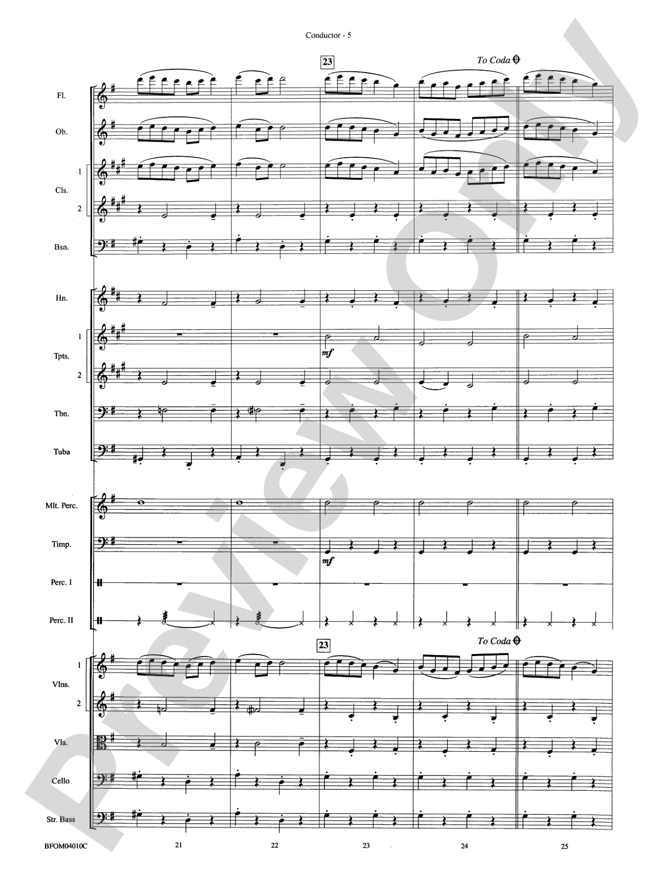Norwegian Dance No. 2: Full Orchestra Conductor Score & Parts