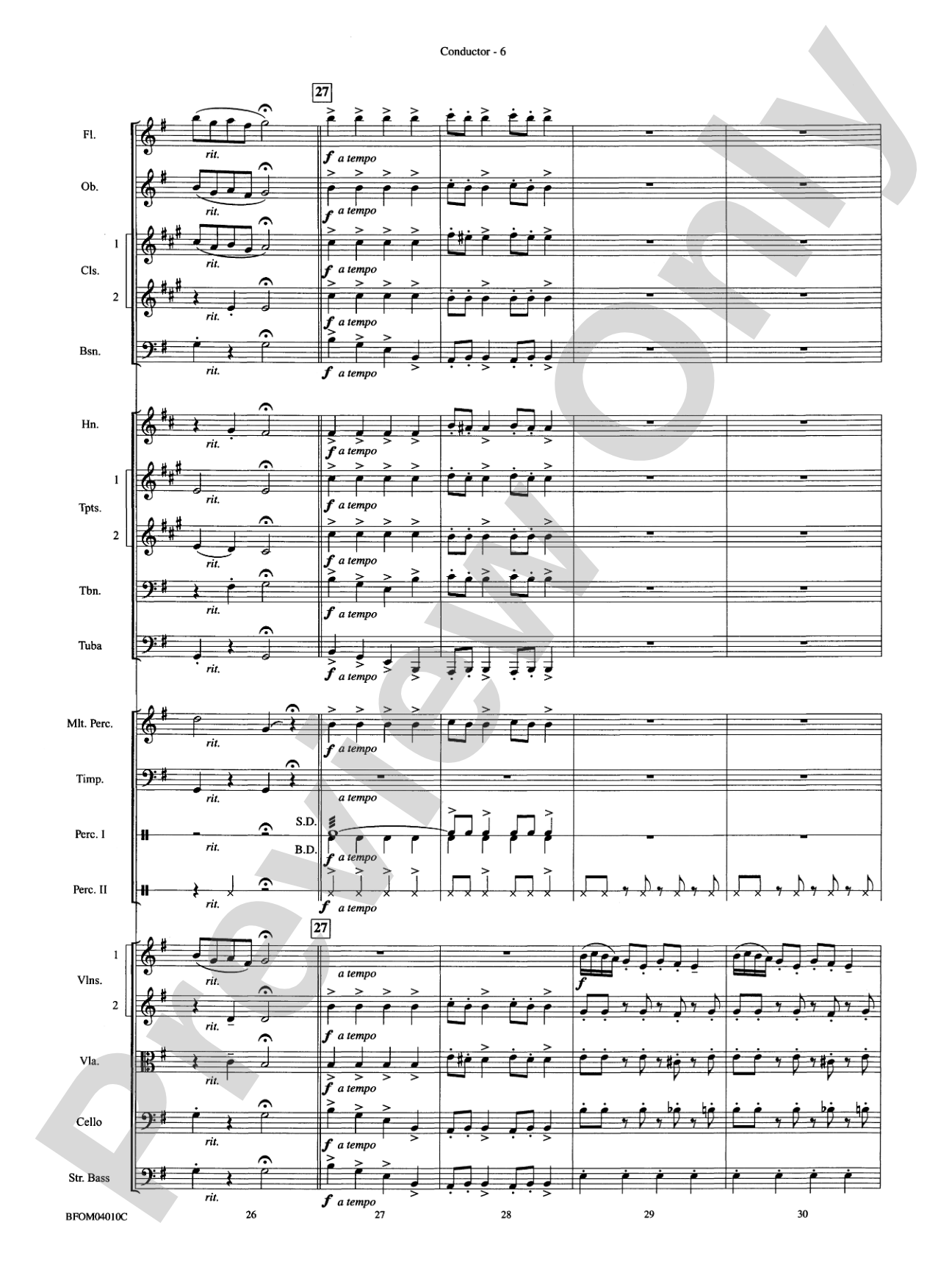 Norwegian Dance No. 2: Full Orchestra Conductor Score & Parts