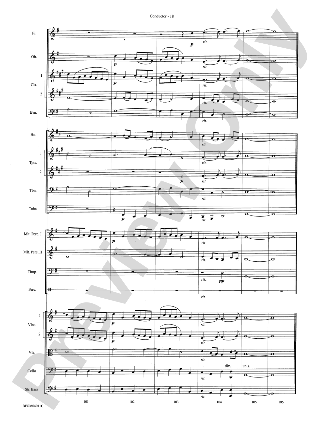 Sleepers Wake (More of the Best of Bach): Full Orchestra Conductor Score & Parts