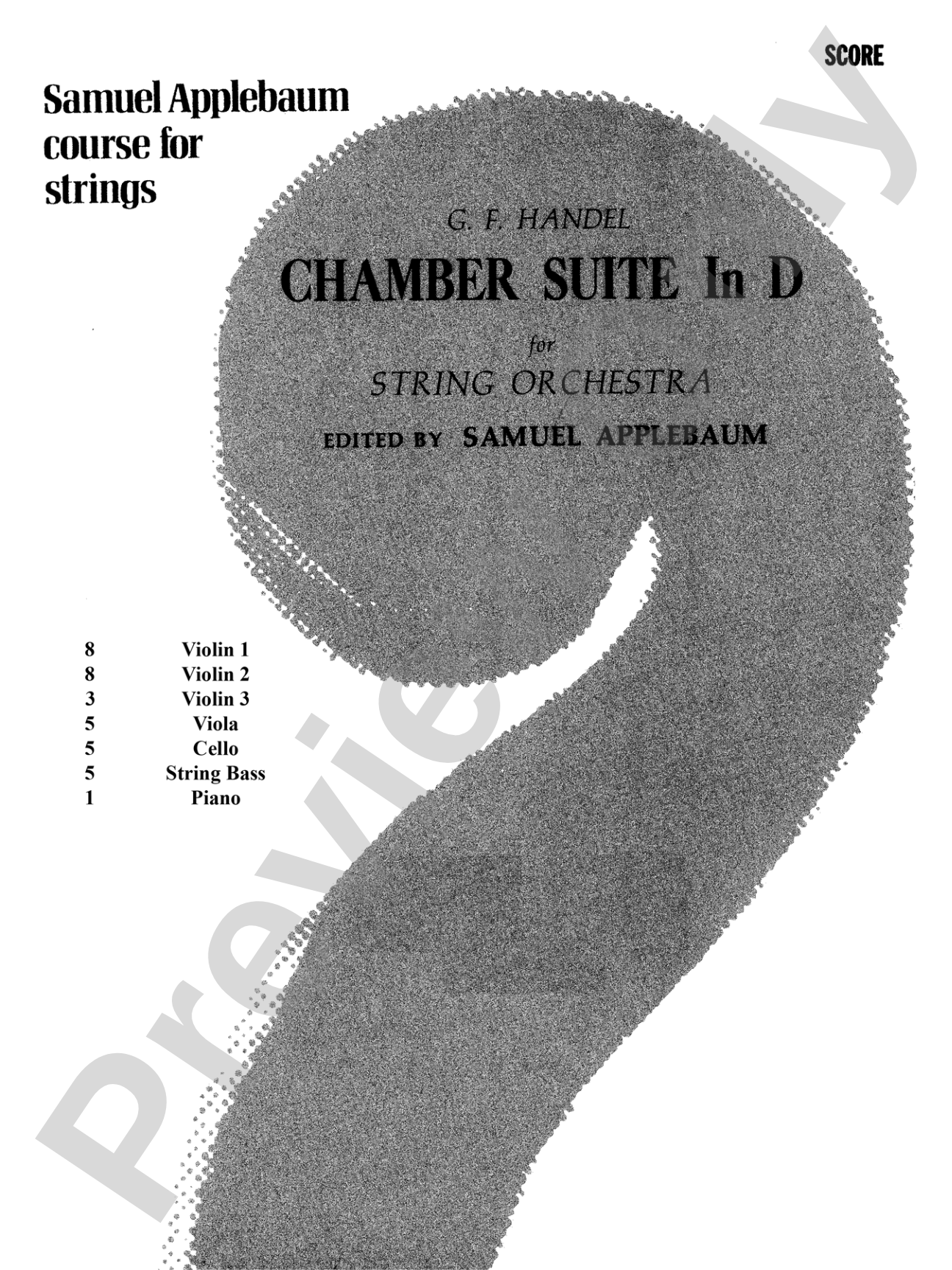 Chamber Suite in D: String Orchestra Conductor Score & Parts