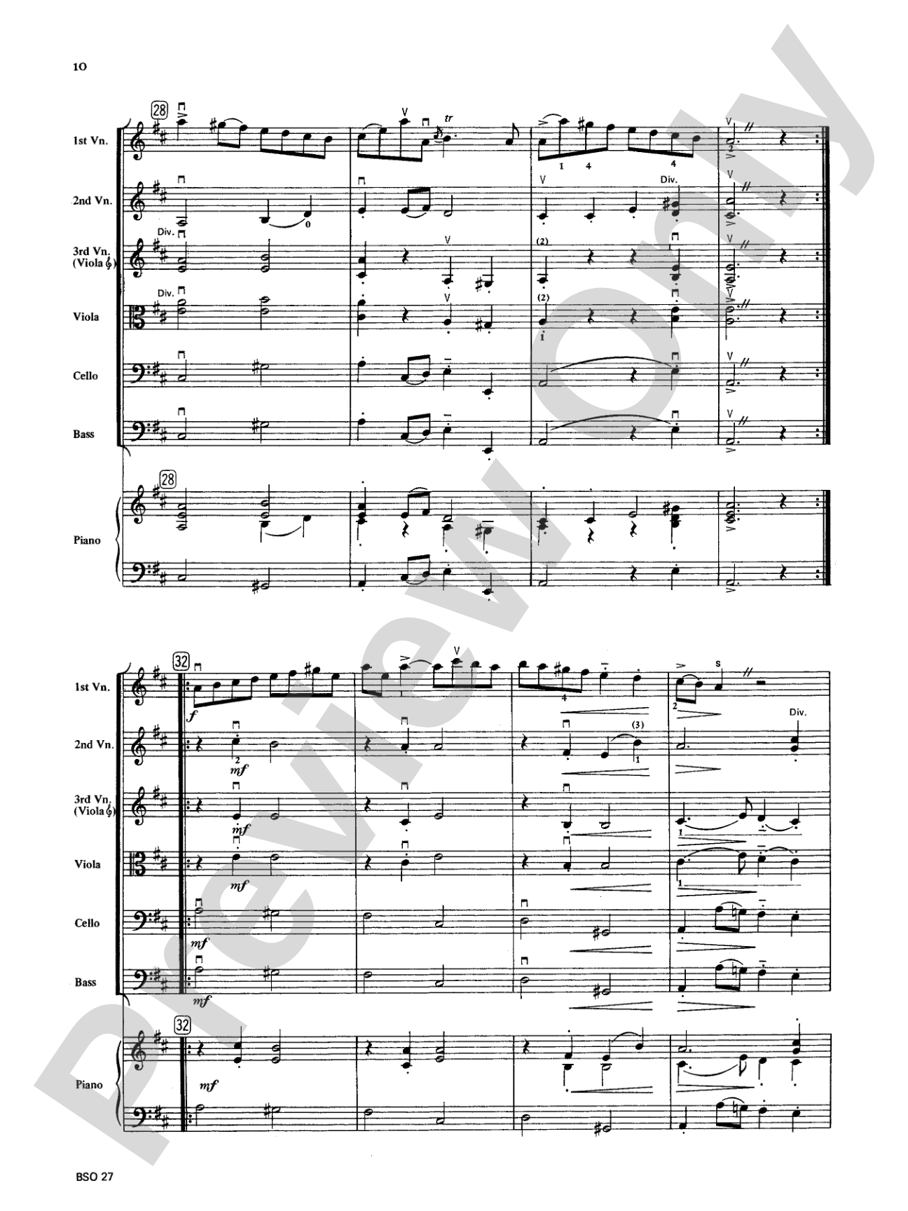 Chamber Suite in D: String Orchestra Conductor Score & Parts