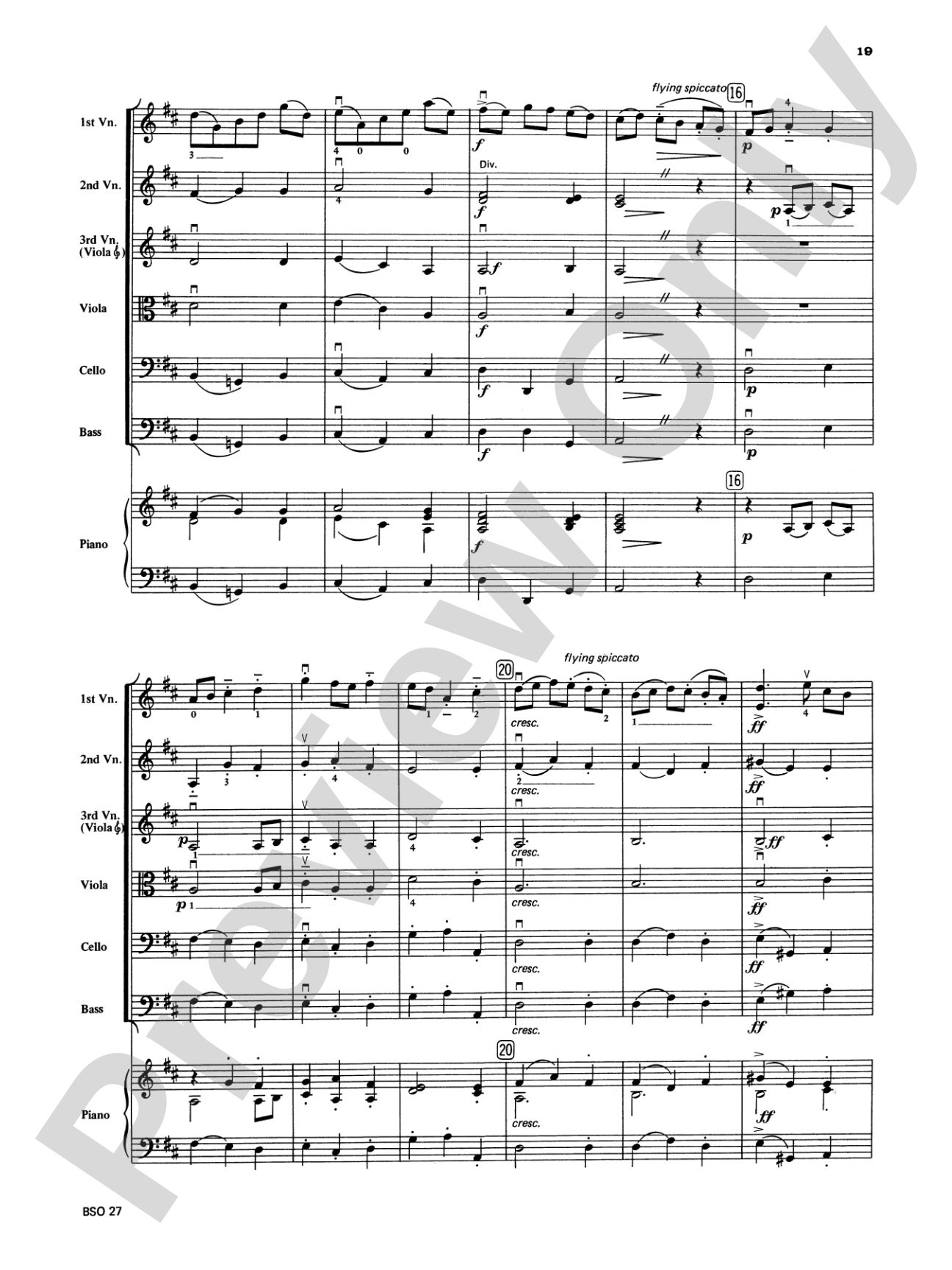 Chamber Suite in D: String Orchestra Conductor Score & Parts