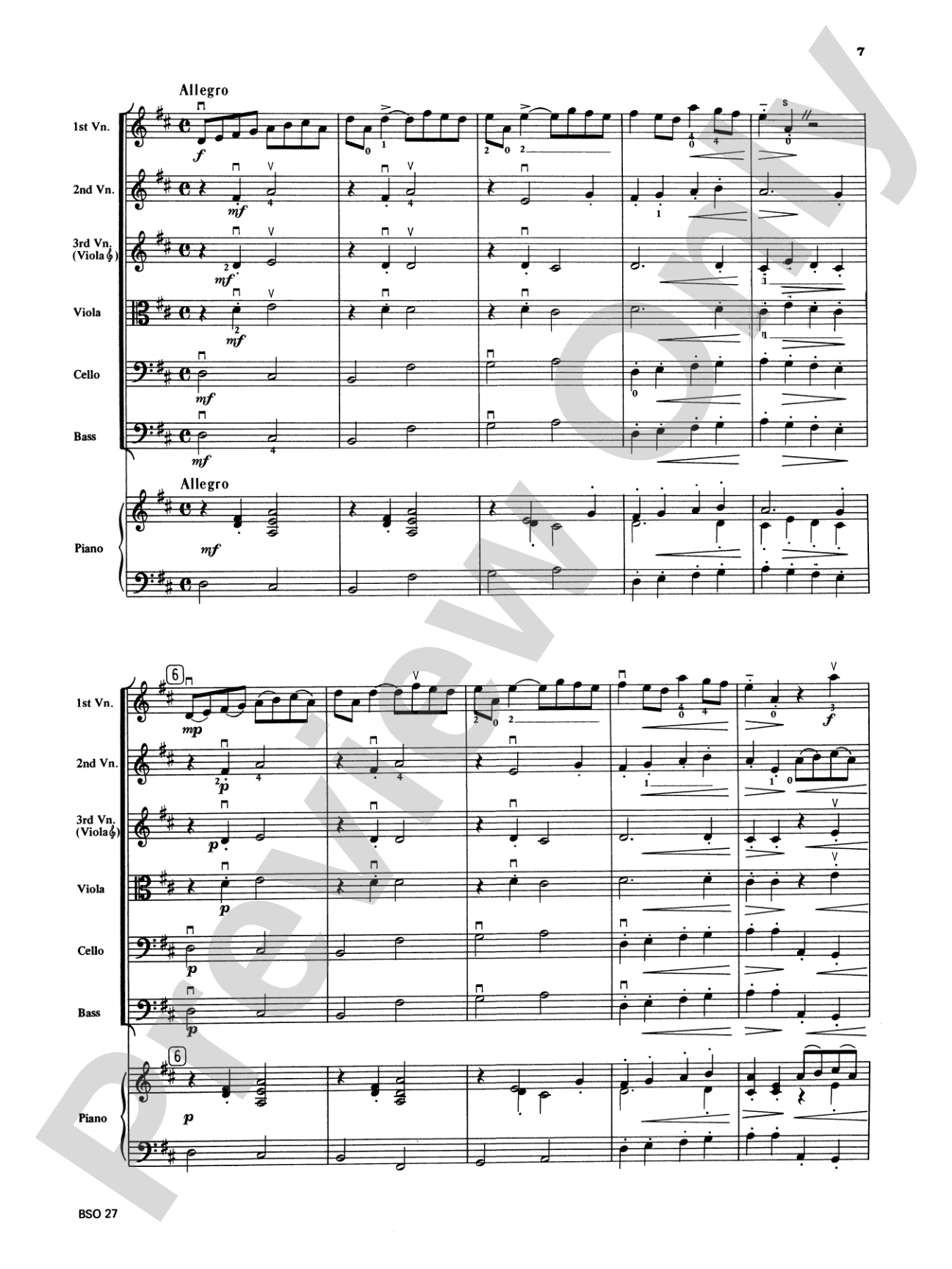 Chamber Suite in D: String Orchestra Conductor Score & Parts
