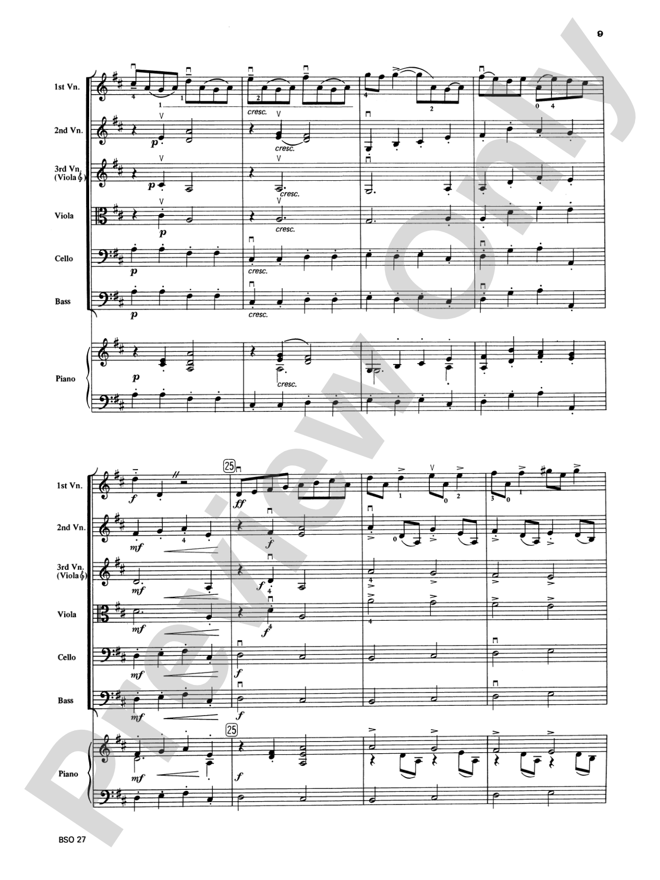 Chamber Suite in D: String Orchestra Conductor Score & Parts