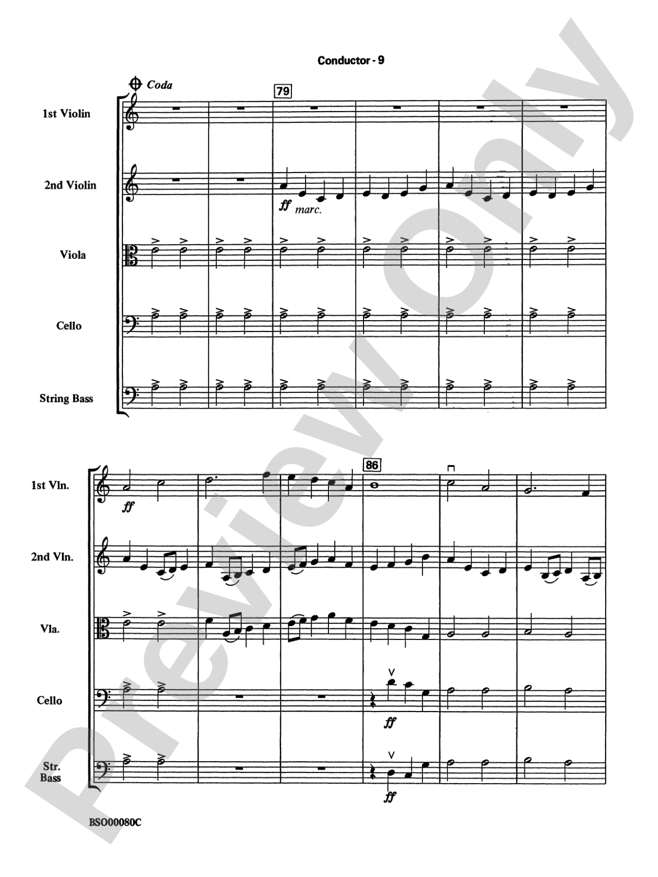 Fantasia for Strings: String Orchestra Conductor Score & Parts