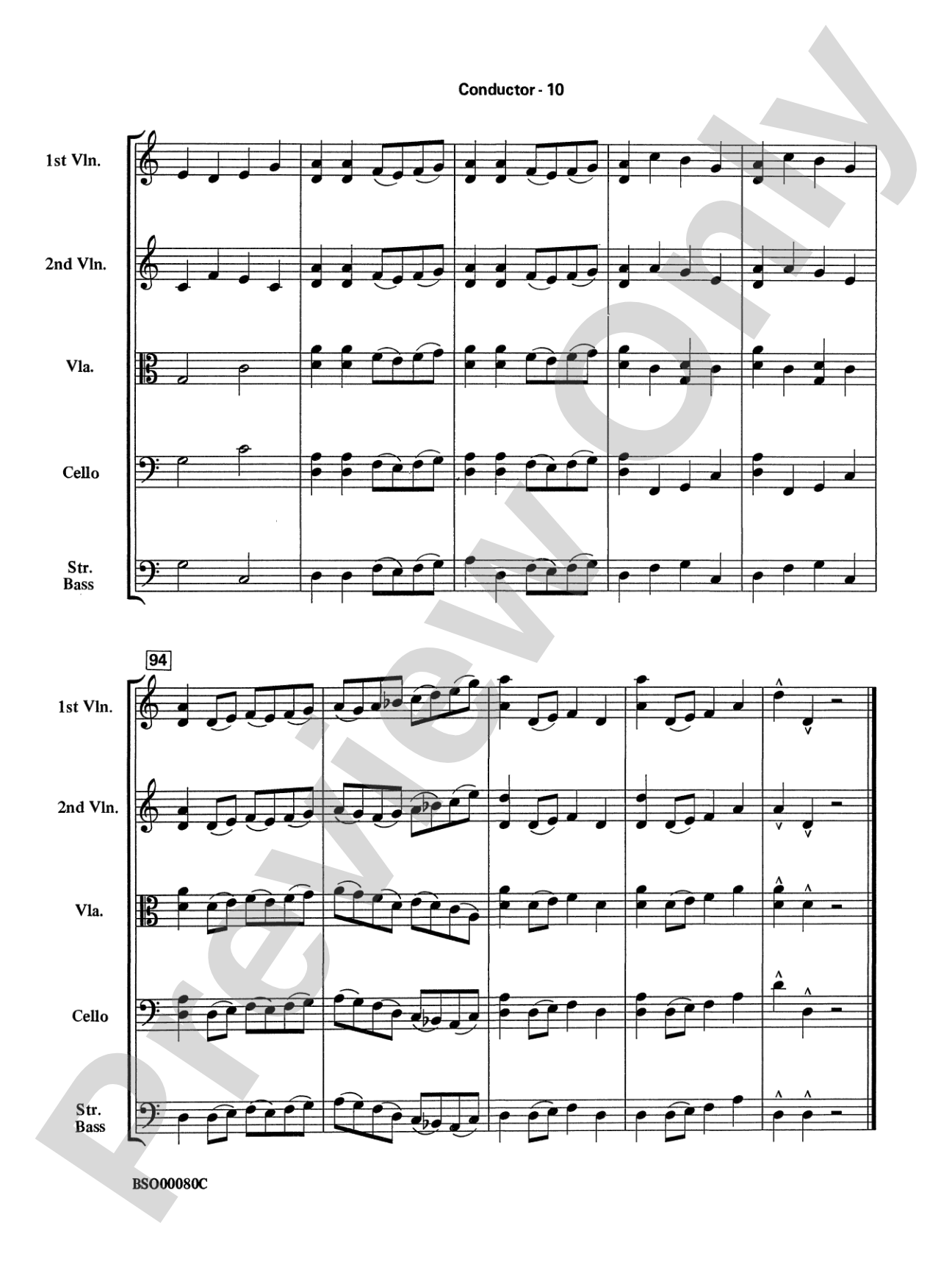 Fantasia for Strings: String Orchestra Conductor Score & Parts