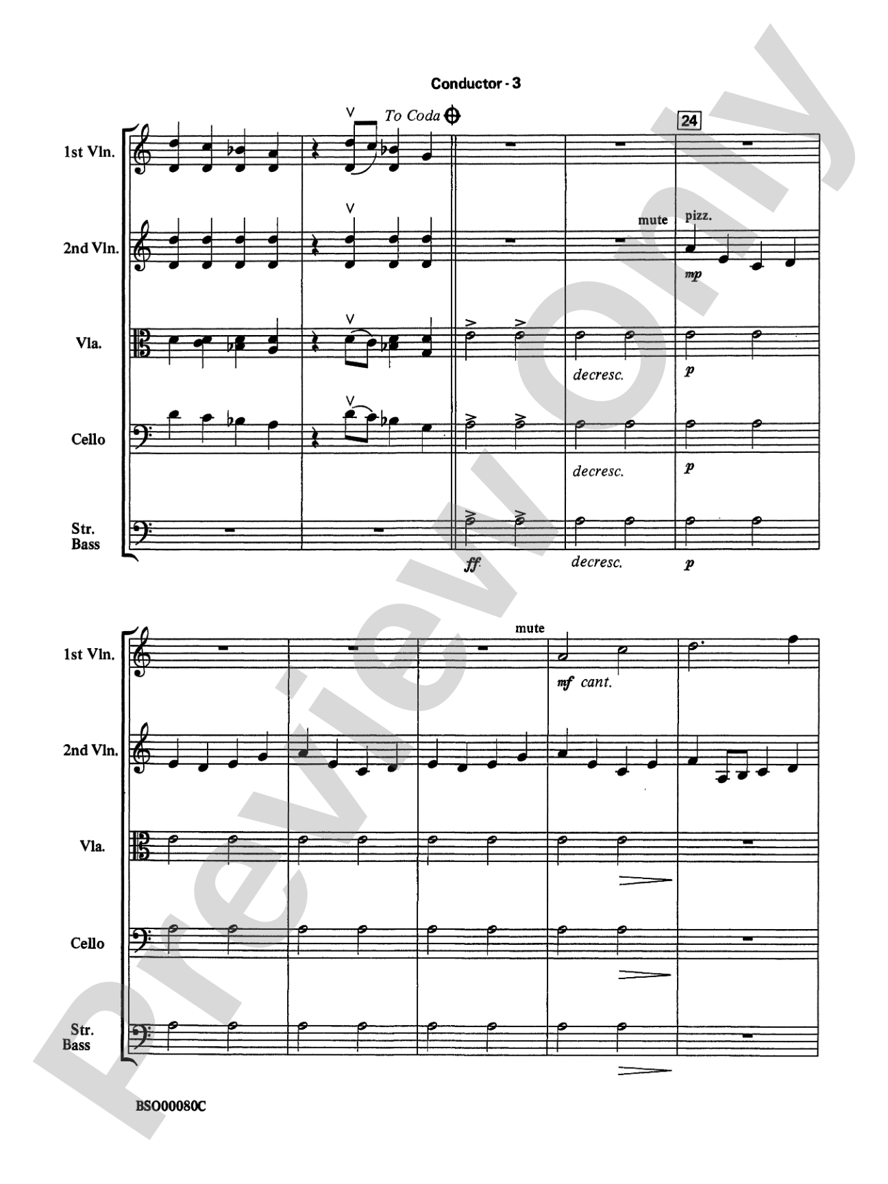 Fantasia for Strings: String Orchestra Conductor Score & Parts