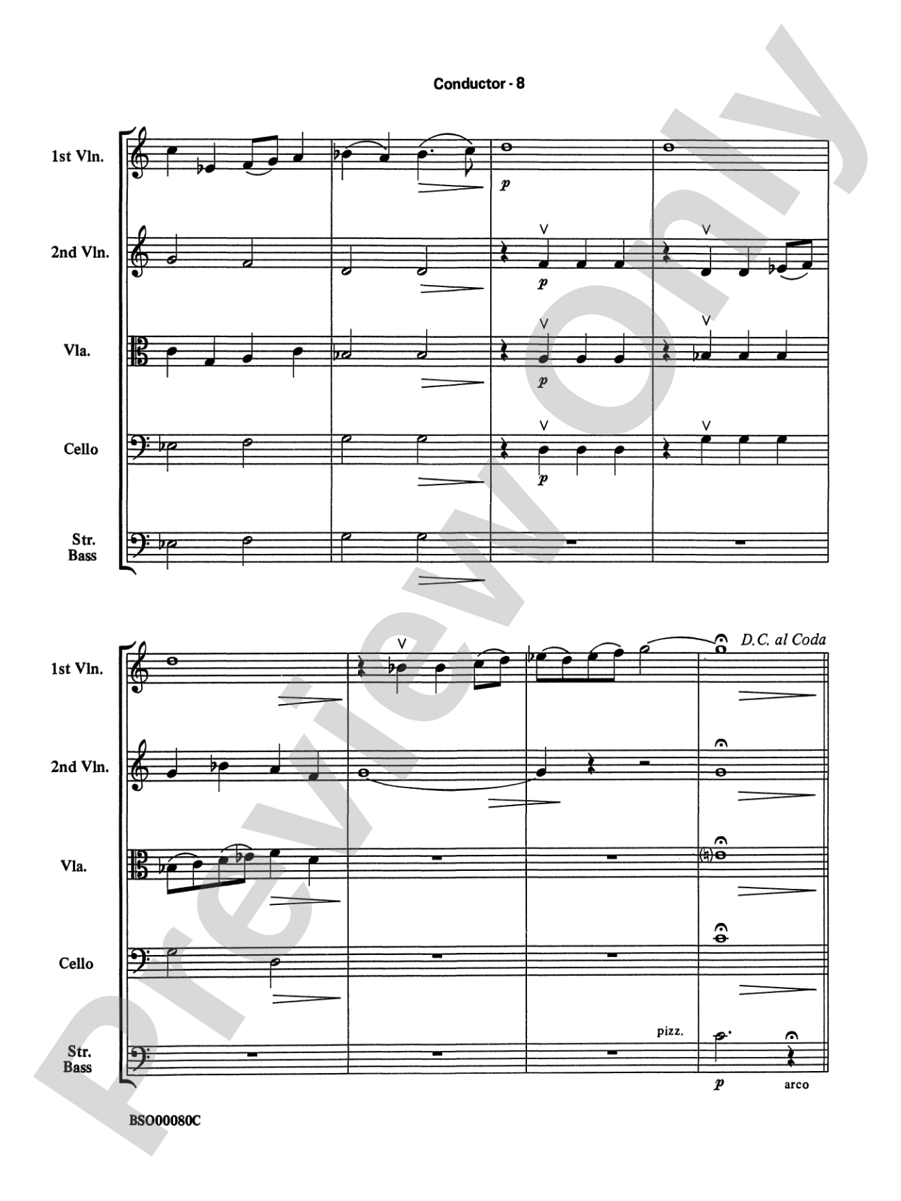 Fantasia for Strings: String Orchestra Conductor Score & Parts
