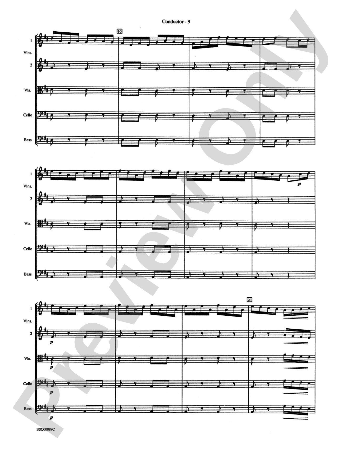 Queen Noor Suite: String Orchestra Conductor Score & Parts