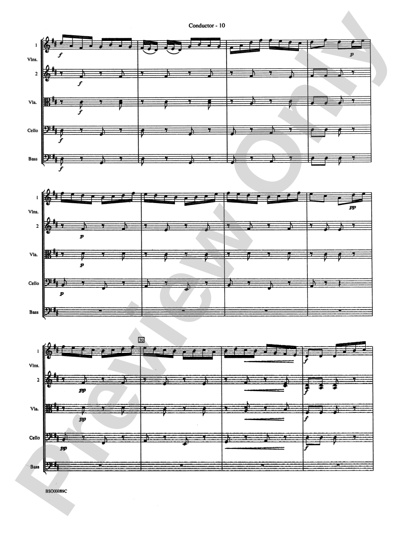 Queen Noor Suite: String Orchestra Conductor Score & Parts