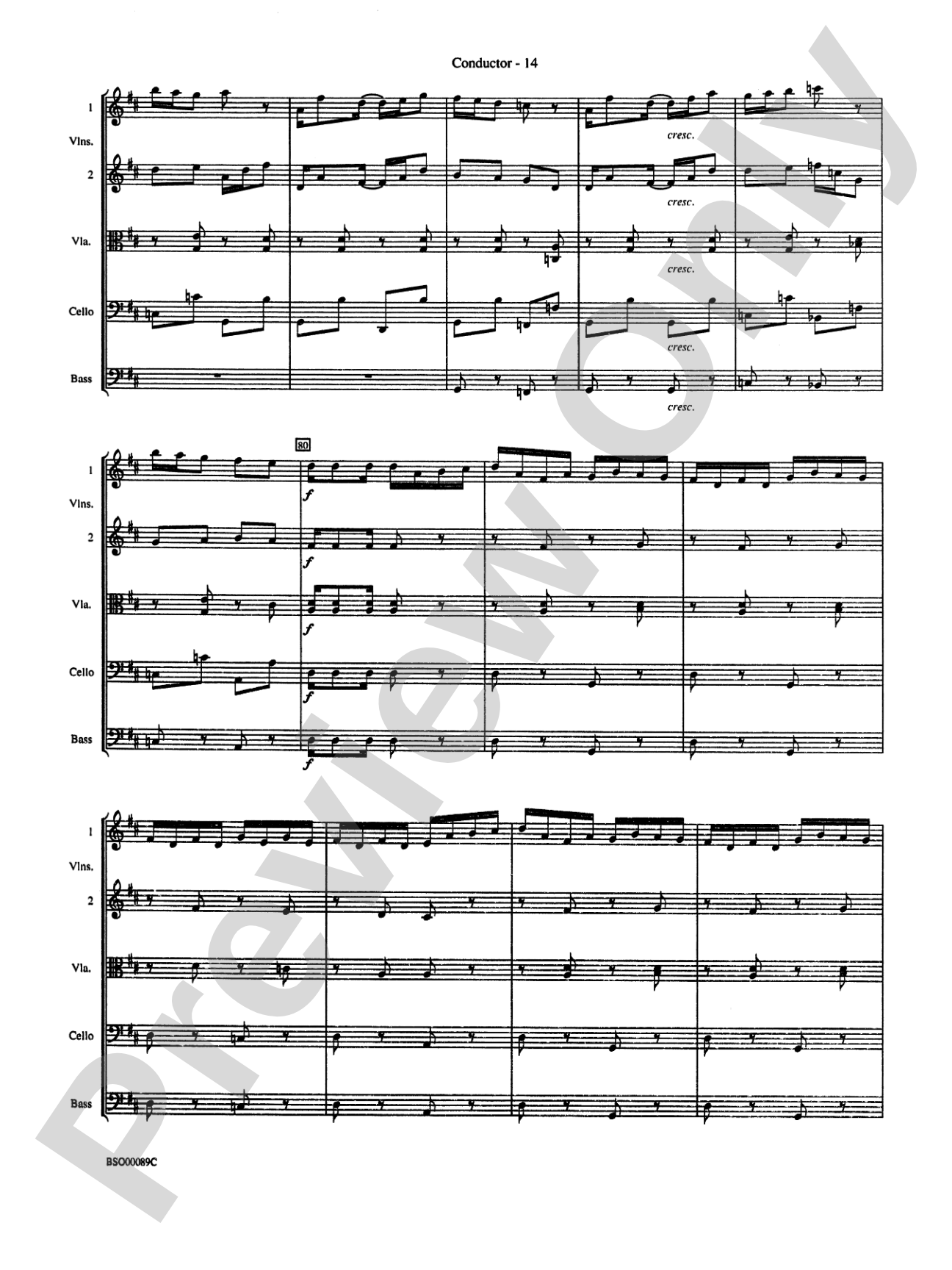 Queen Noor Suite: String Orchestra Conductor Score & Parts