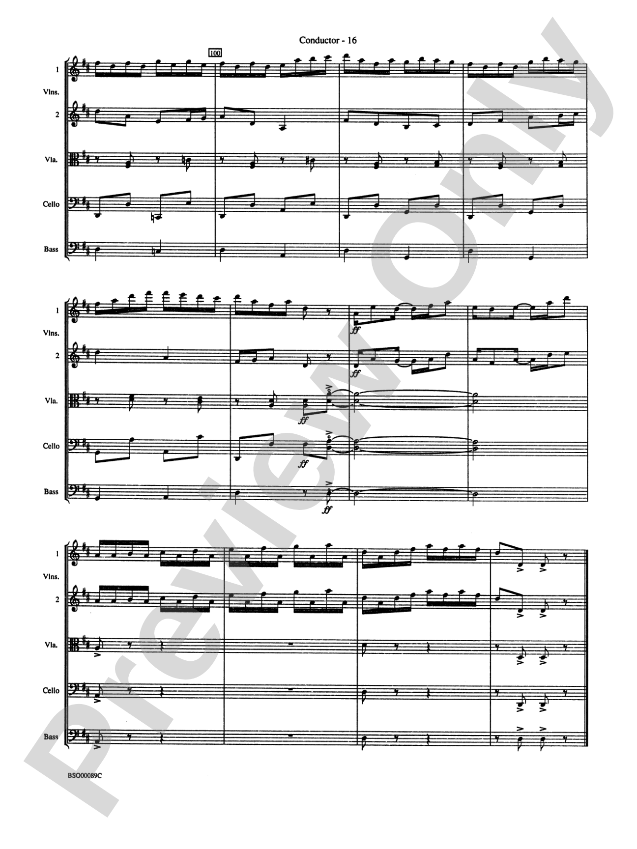 Queen Noor Suite: String Orchestra Conductor Score & Parts
