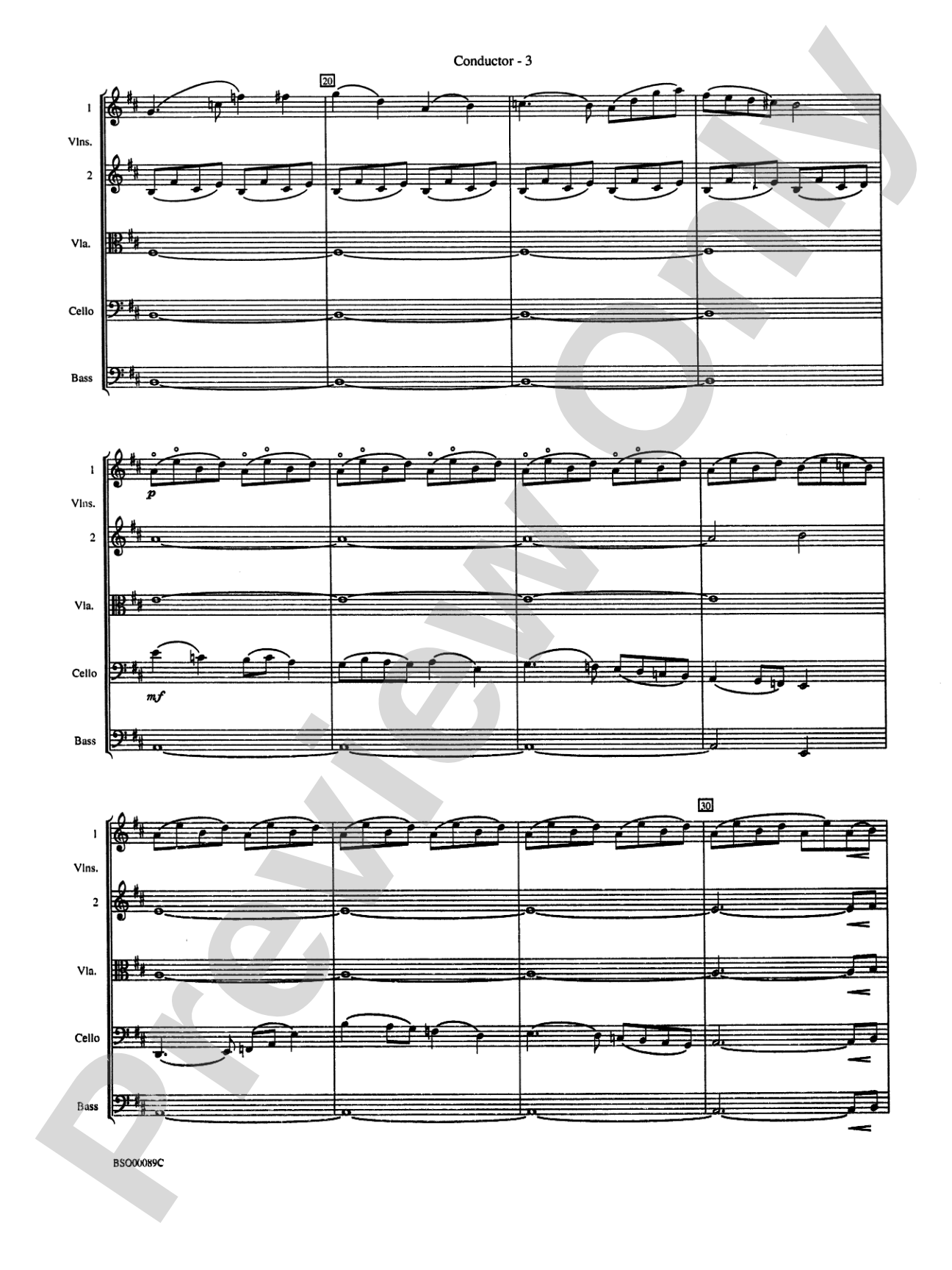 Queen Noor Suite: String Orchestra Conductor Score & Parts