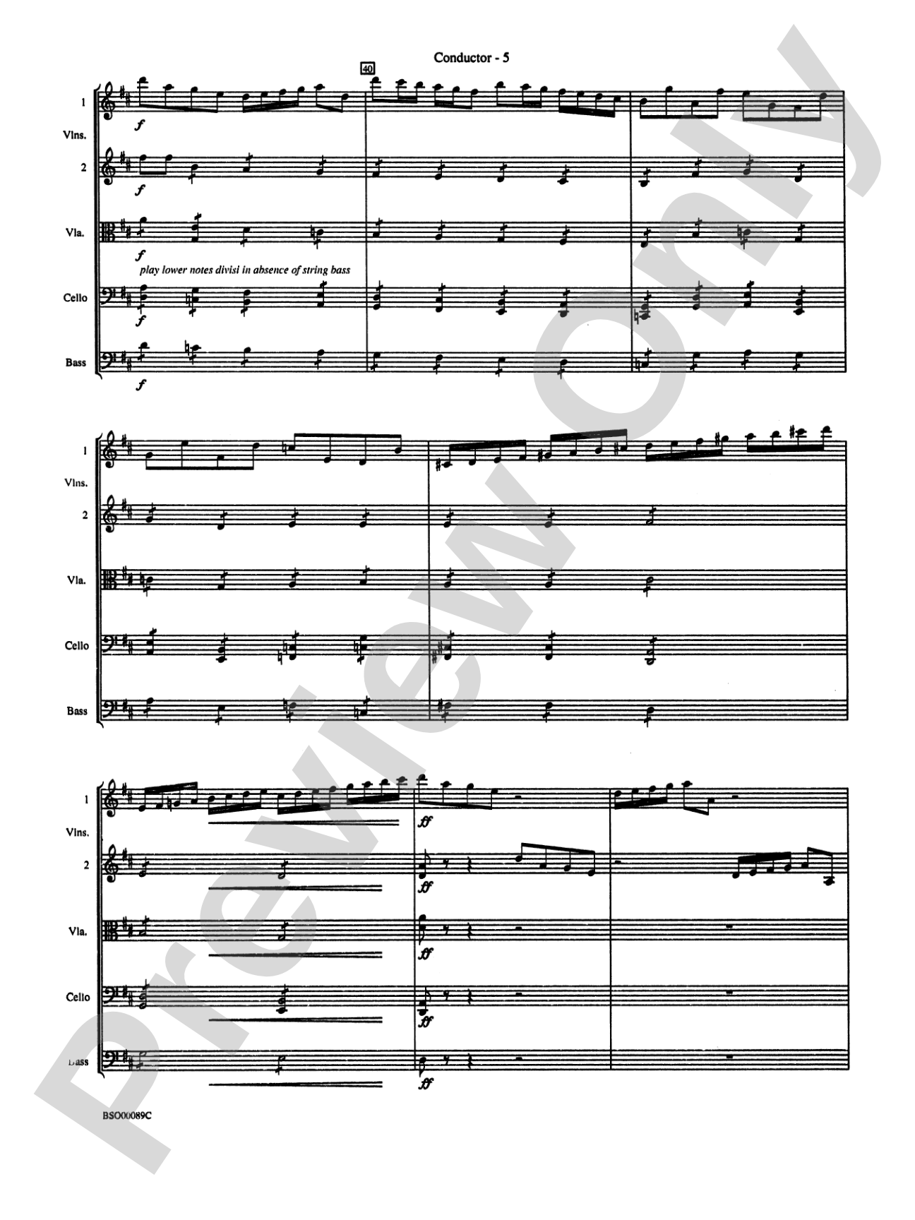Queen Noor Suite: String Orchestra Conductor Score & Parts