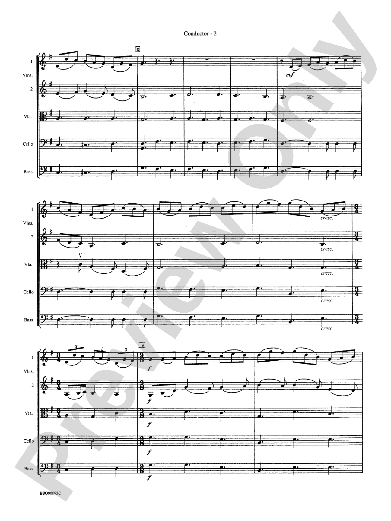 Jesu, Joy of Man's Desiring: String Orchestra Conductor Score & Parts