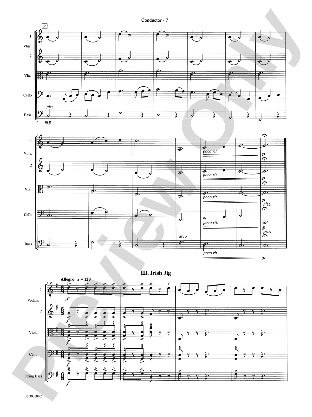 Londonderry Suite: String Orchestra Conductor Score & Parts
