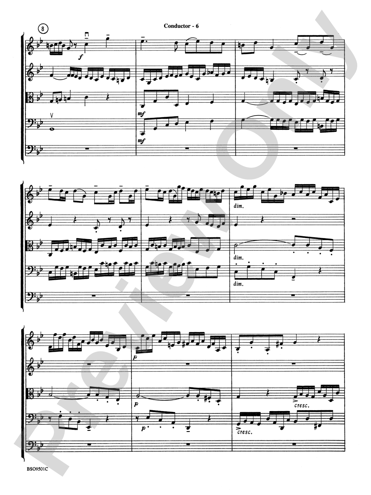 Fugue in G Minor (The "Little"): String Orchestra Conductor Score & Parts