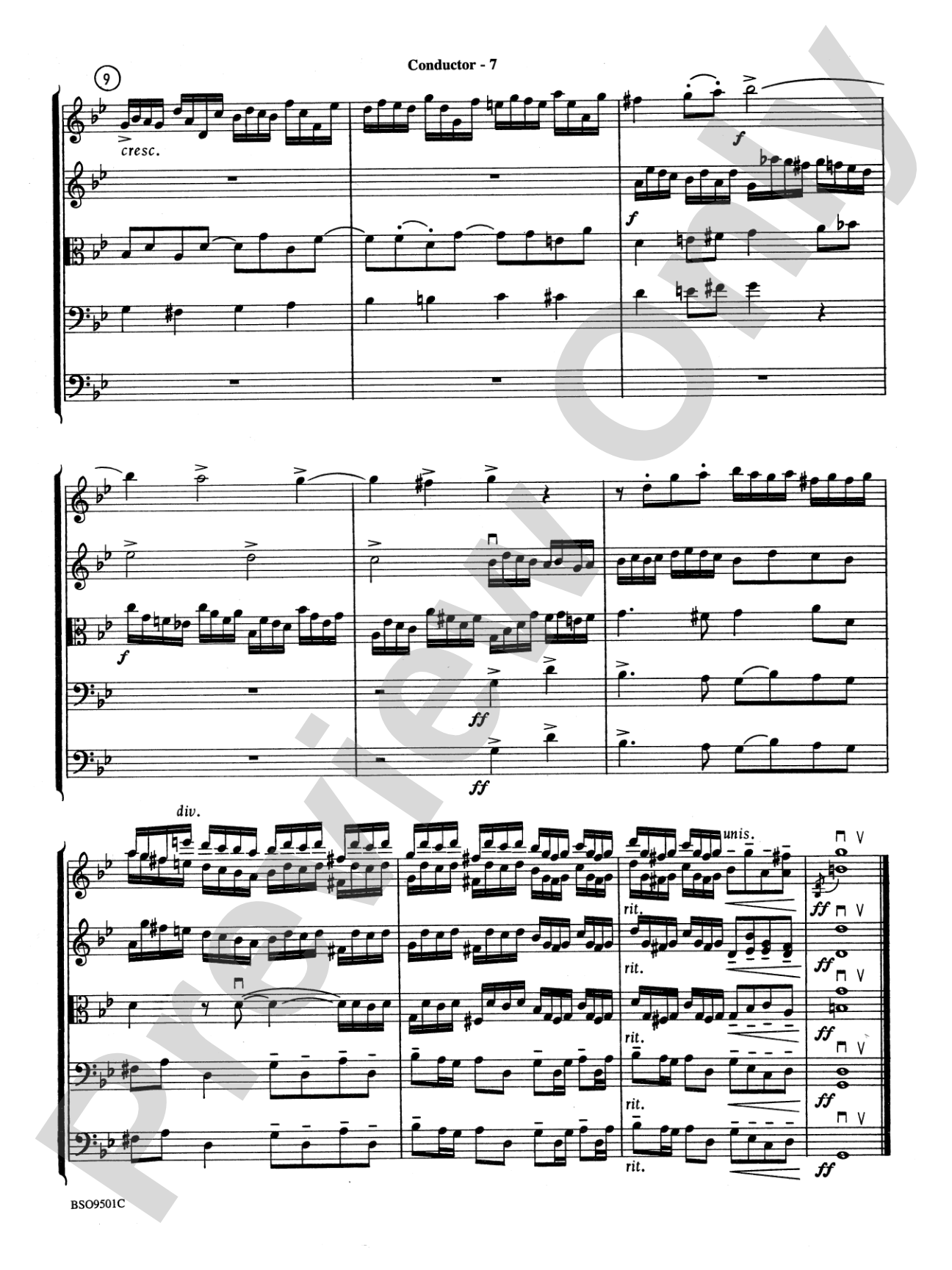 Fugue in G Minor (The "Little"): String Orchestra Conductor Score & Parts