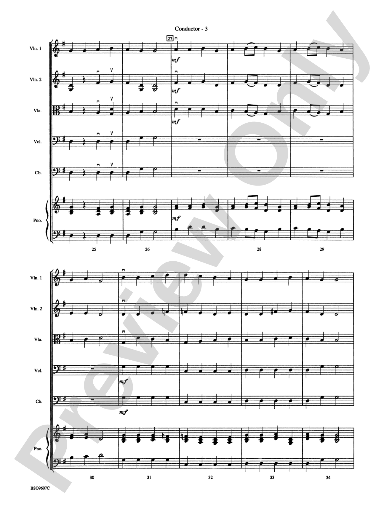 Ode to Joy: String Orchestra Conductor Score & Parts