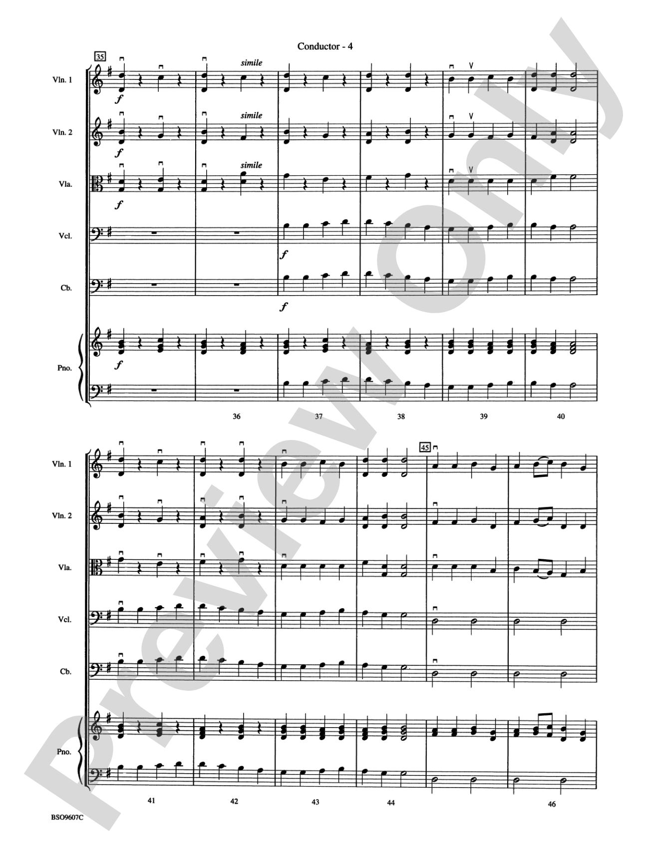 Ode to Joy: String Orchestra Conductor Score & Parts