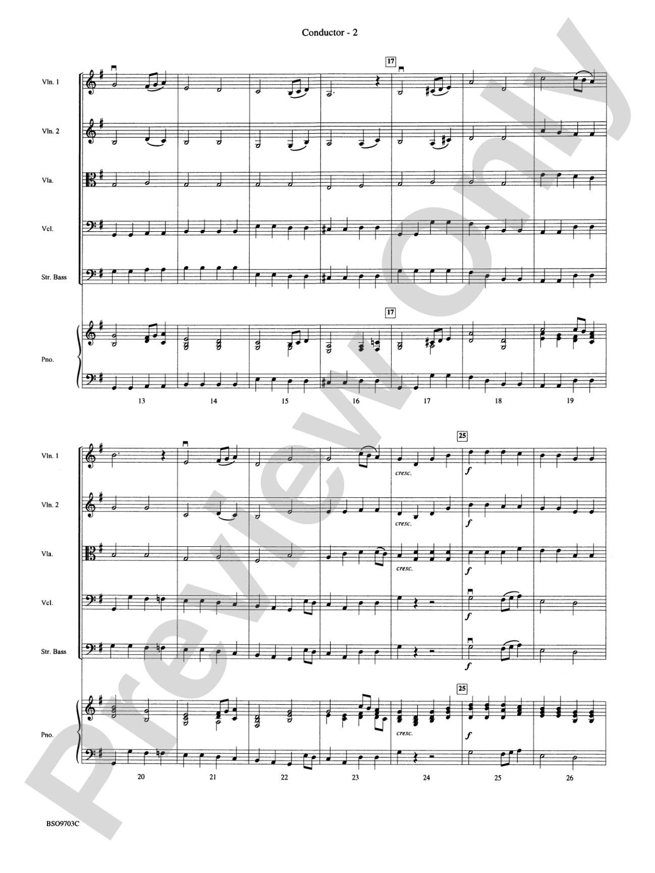 Pomp and Circumstance: String Orchestra Conductor Score & Parts