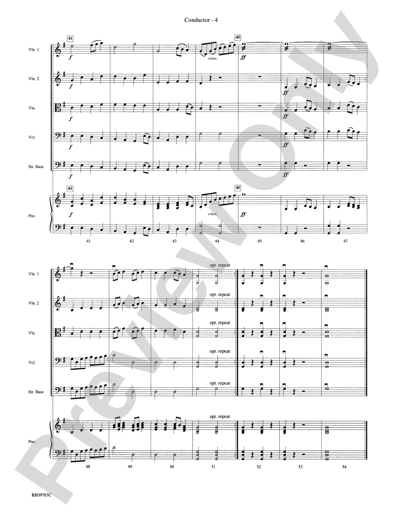 Pomp and Circumstance: String Orchestra Conductor Score & Parts