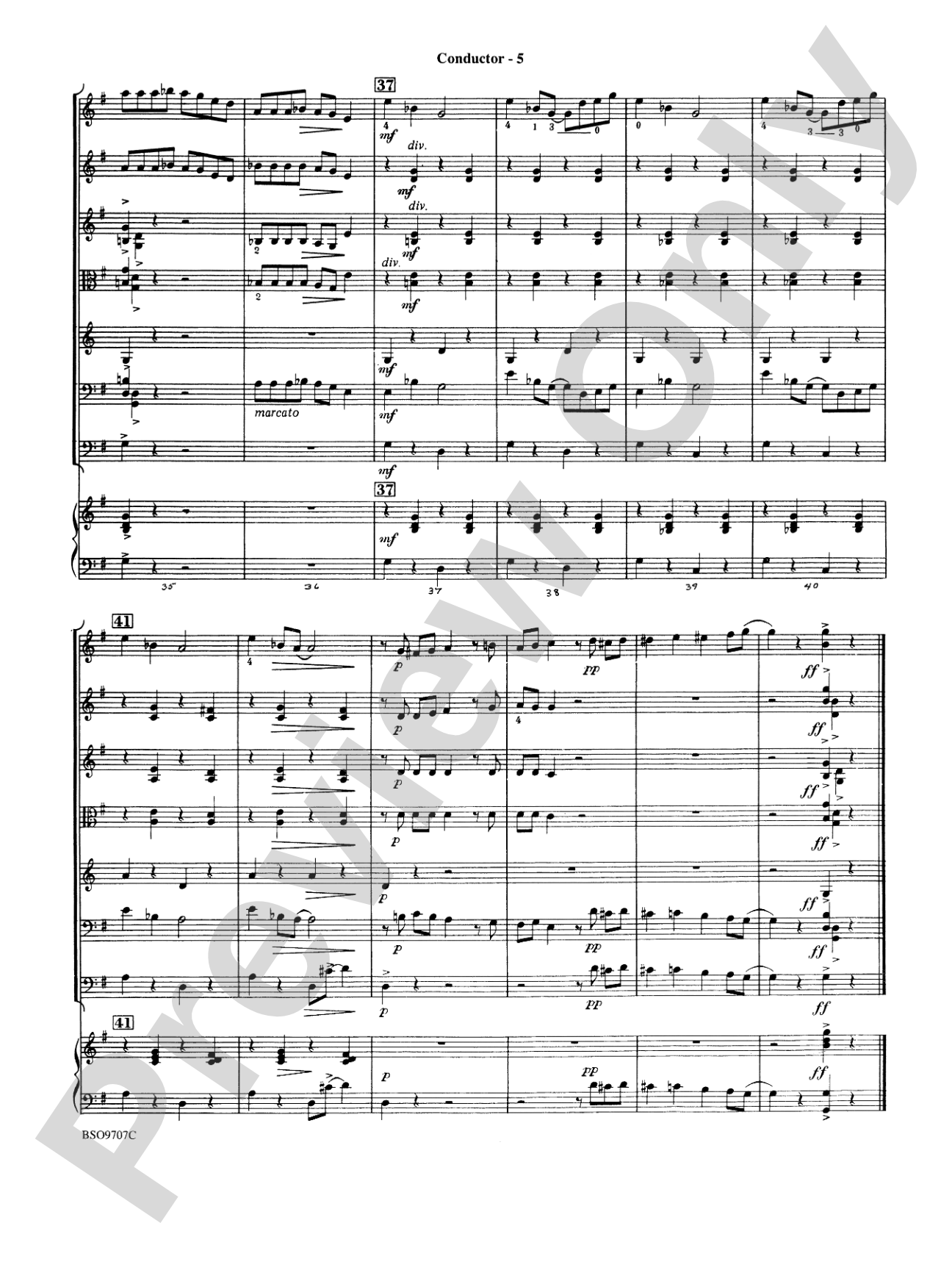 Jazz Pizzicato: String Orchestra Conductor Score & Parts