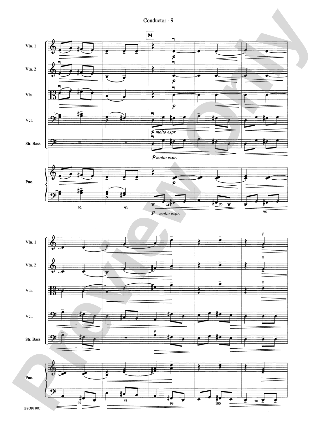Bartók Suite: String Orchestra Conductor Score & Parts