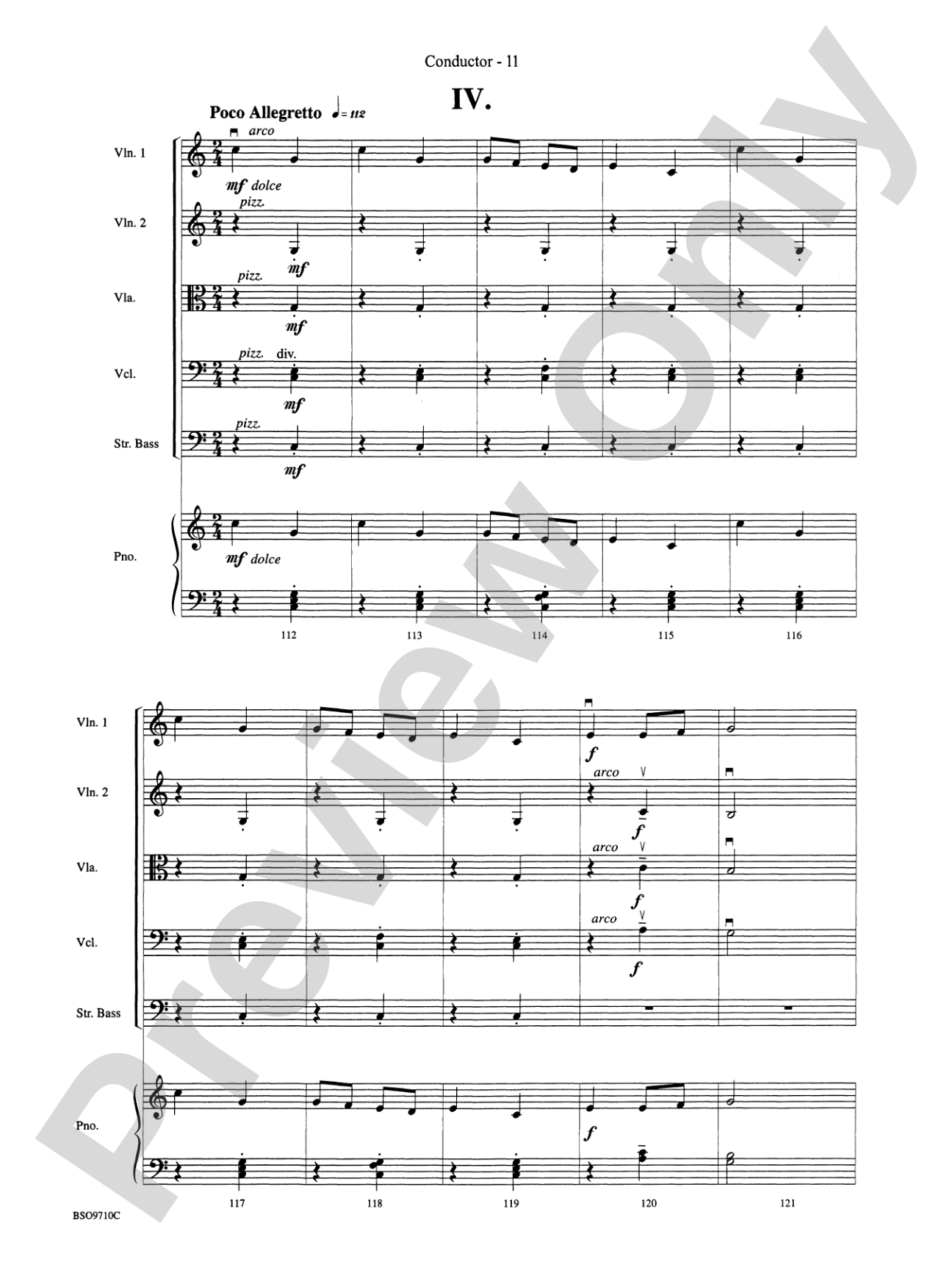 Bartók Suite: String Orchestra Conductor Score & Parts
