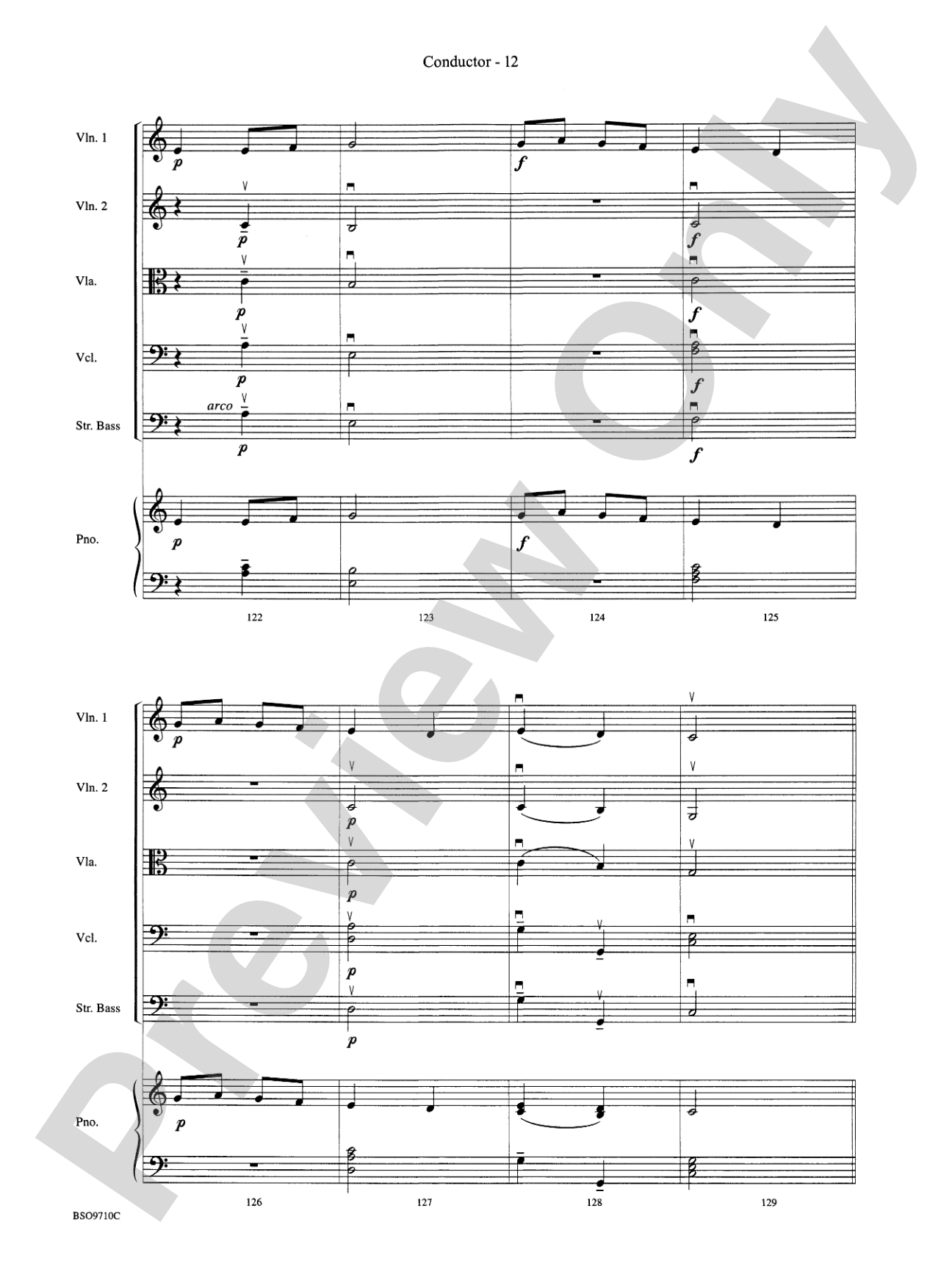 Bartók Suite: String Orchestra Conductor Score & Parts
