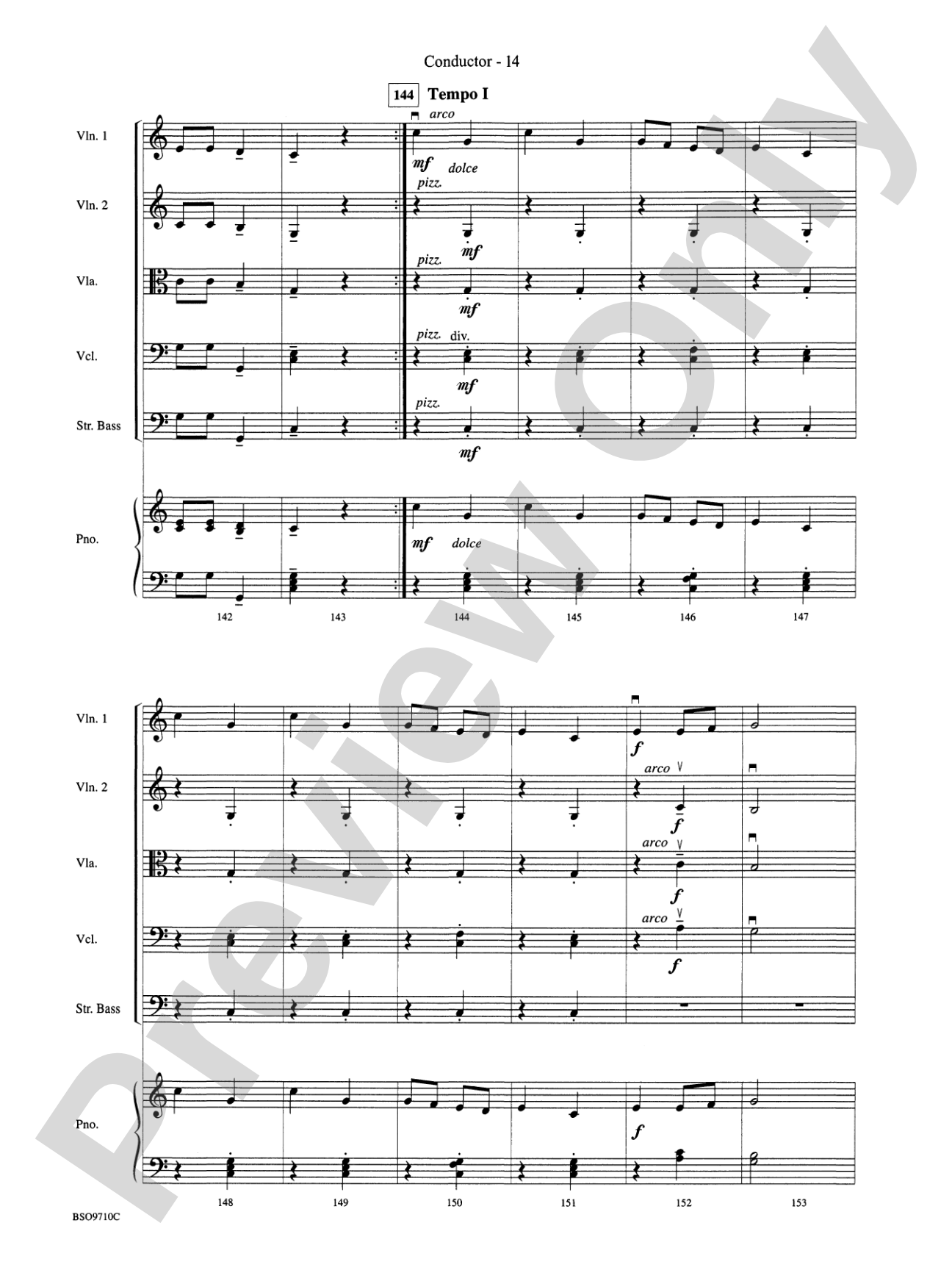 Bartók Suite: String Orchestra Conductor Score & Parts