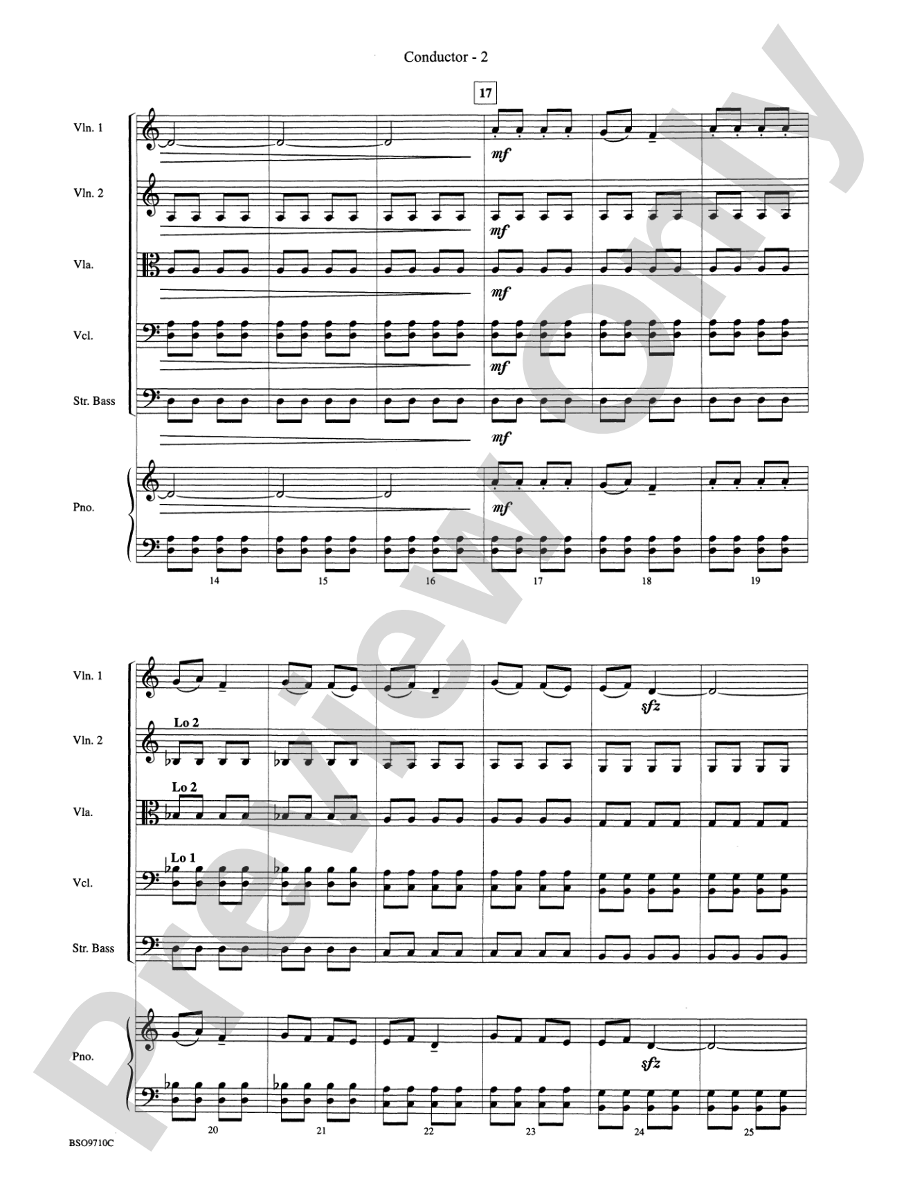 Bartók Suite: String Orchestra Conductor Score & Parts