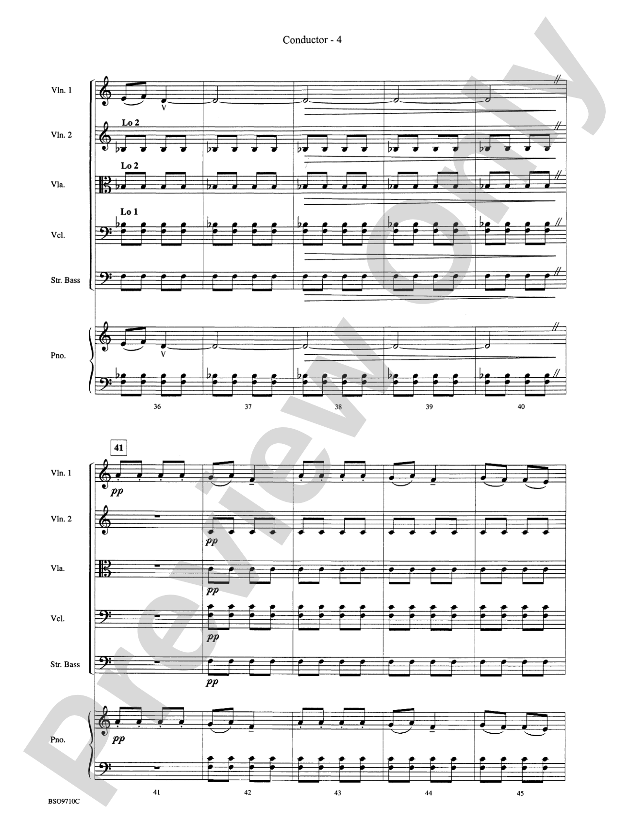 Bartók Suite: String Orchestra Conductor Score & Parts